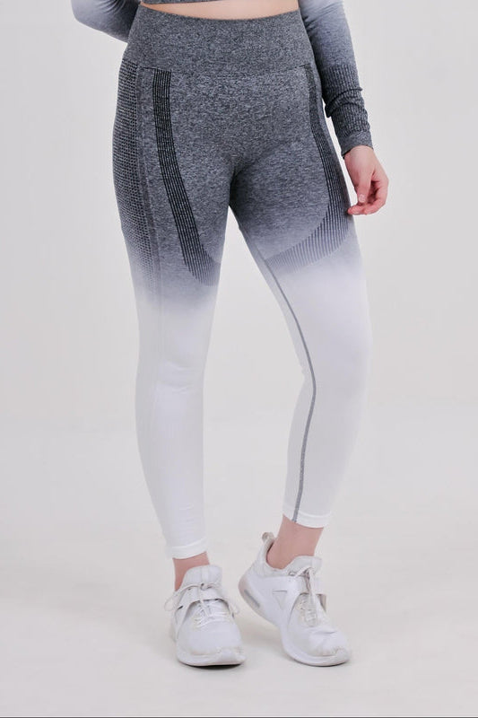 Gradient Seamless Nylon Legging (PANTS ONLY) – Grey White