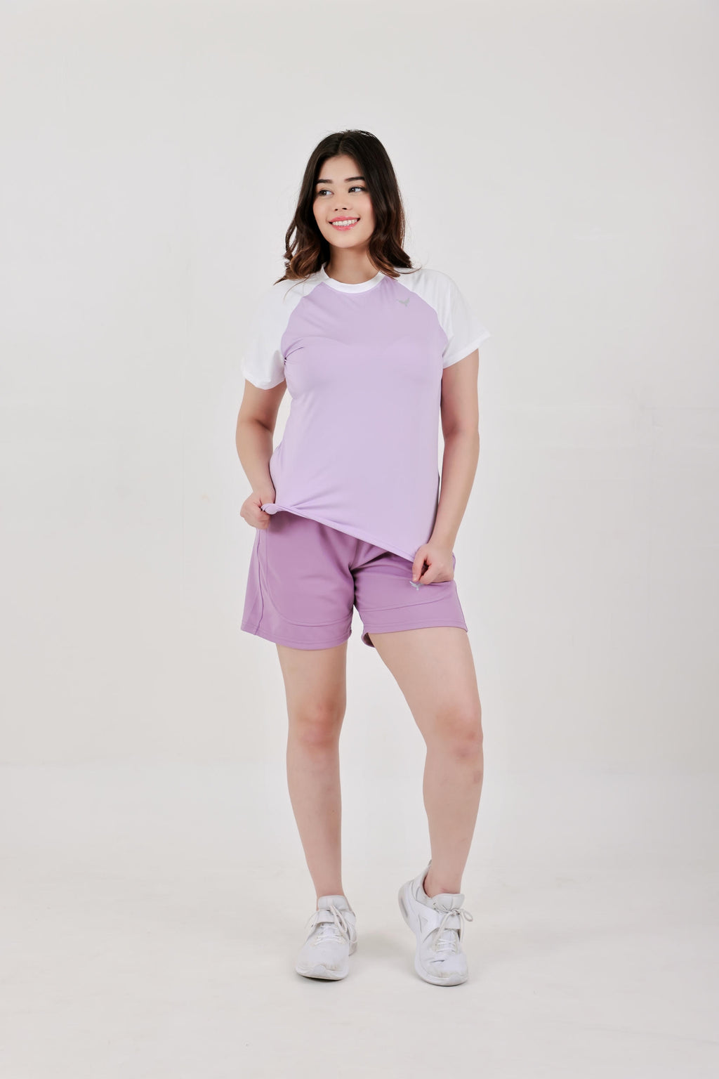 Combining Colour T-Shirt – Purple & White