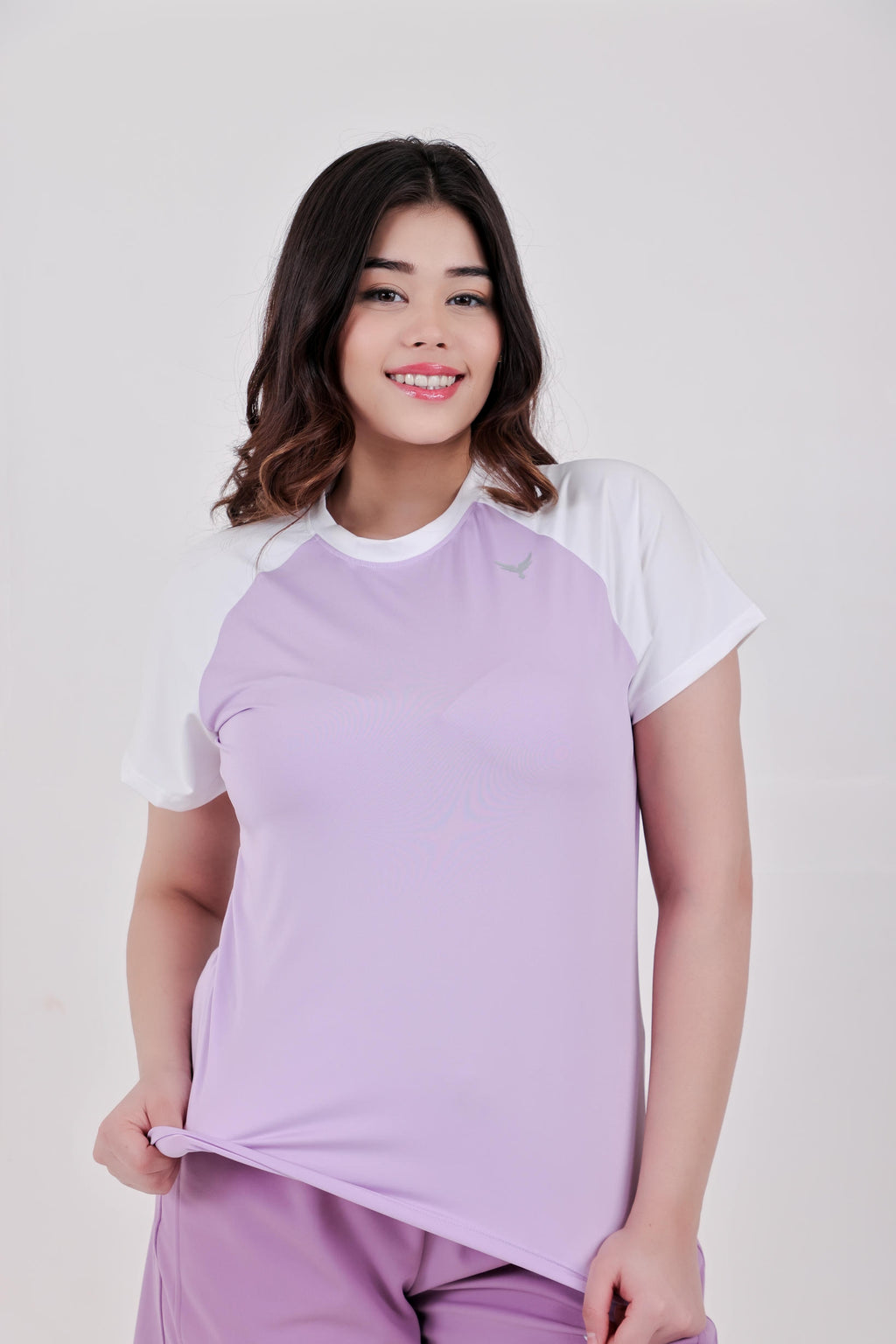 Combining Colour T-Shirt – Purple & White