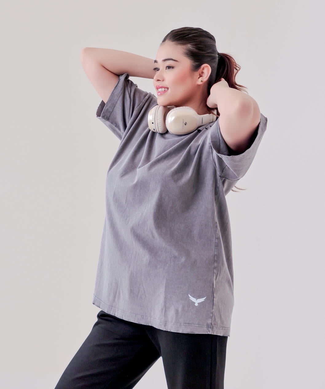 Women's Ripped Oversize T-Shirt – Grey