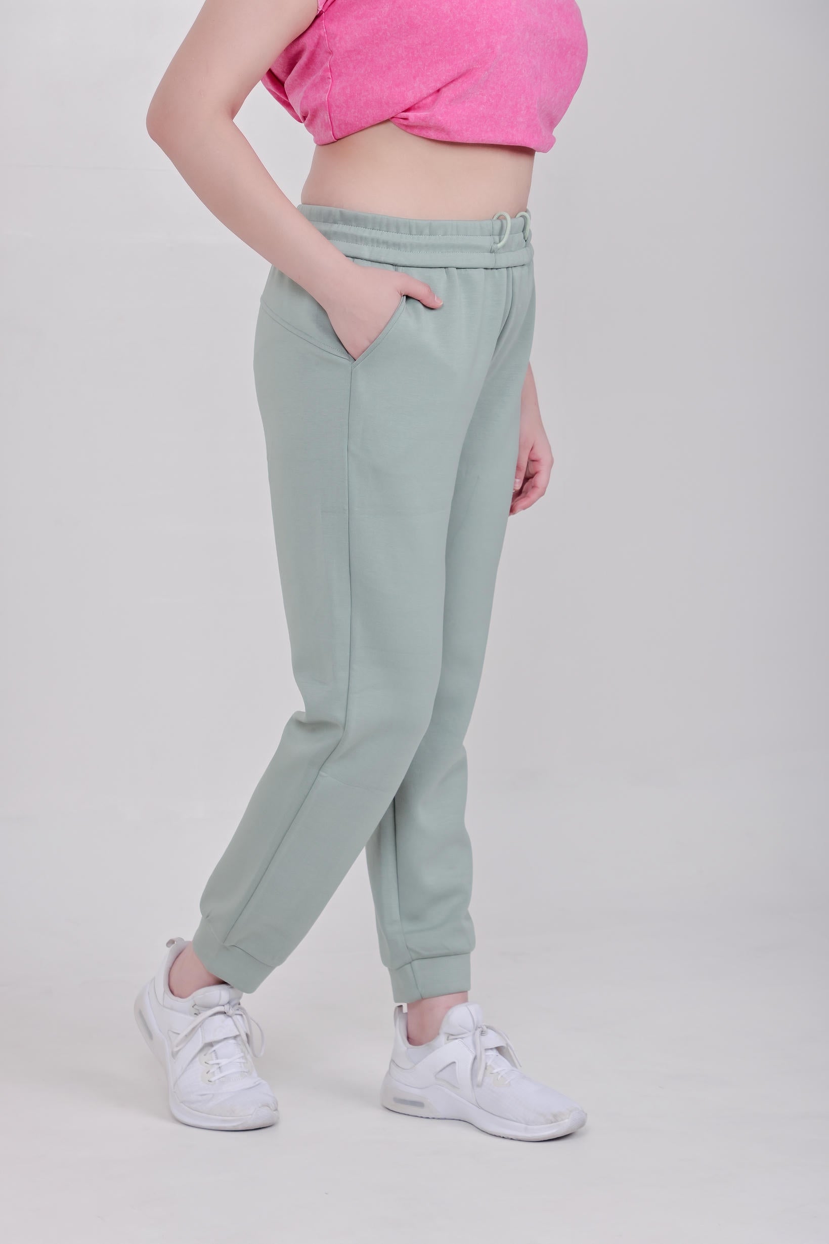 Women's Premium Oversize Joggers – Mint Green