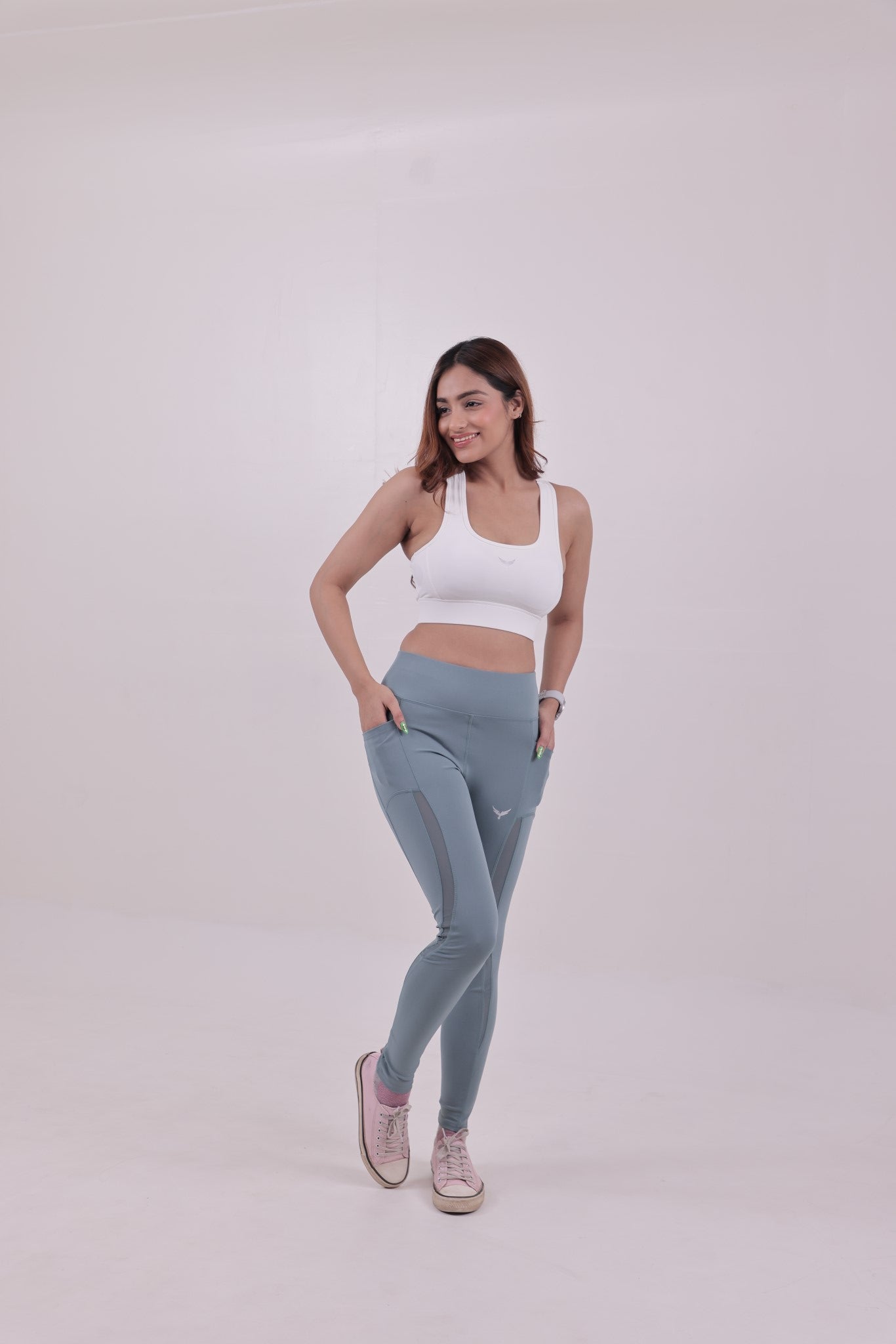 Yoga High Impact Sports Bra – White