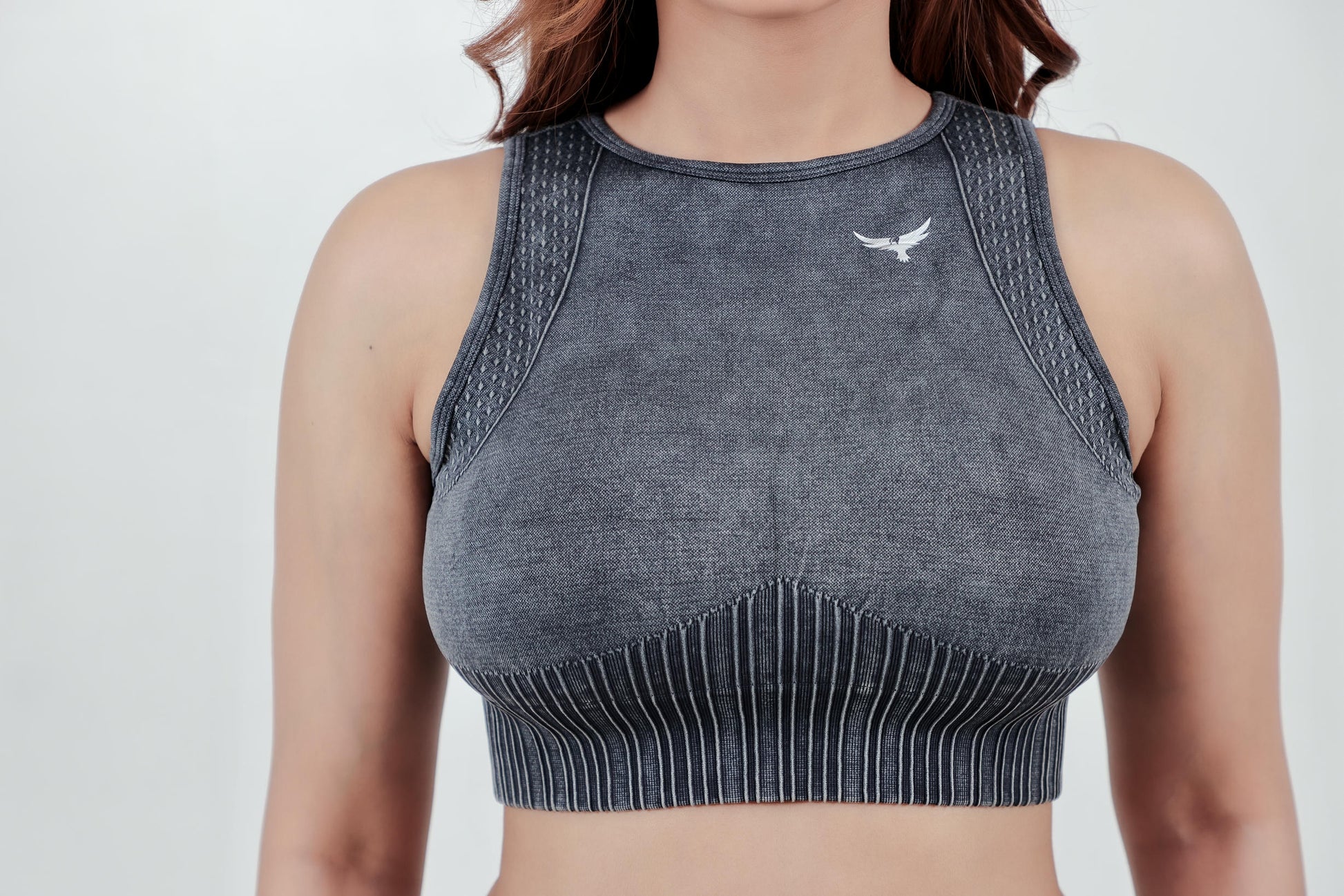 Women’s Seamless Active Nylon Bra – Charcoal Grey