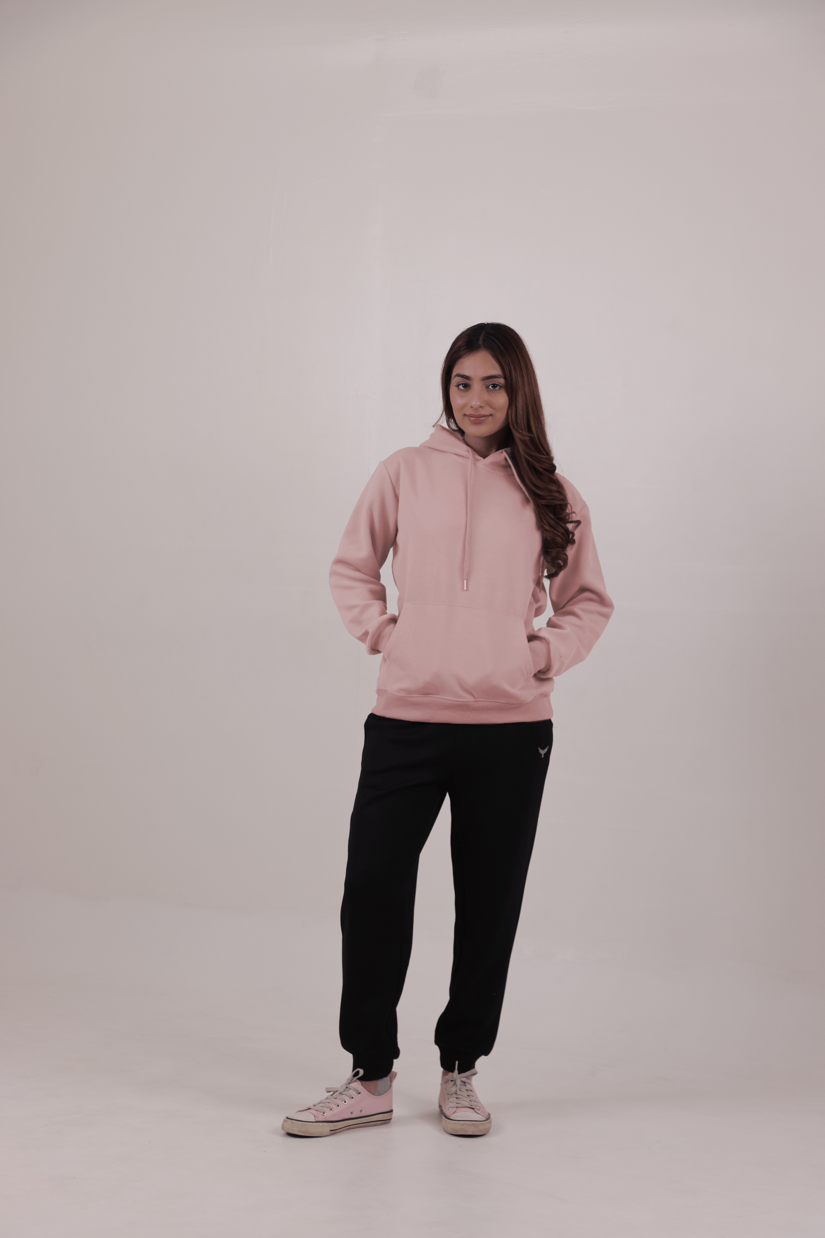 Women's Jersey Cotton Hoodie – Light Pink