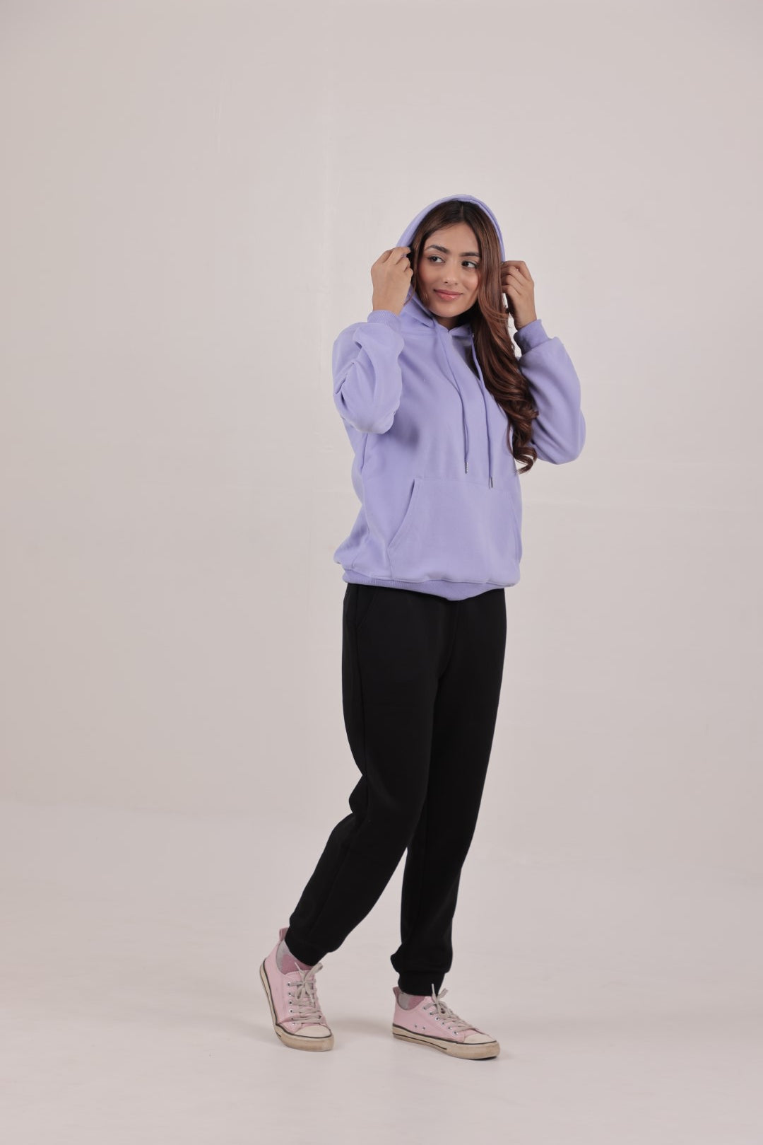 Women's Jersey Cotton Hoodie – Purple