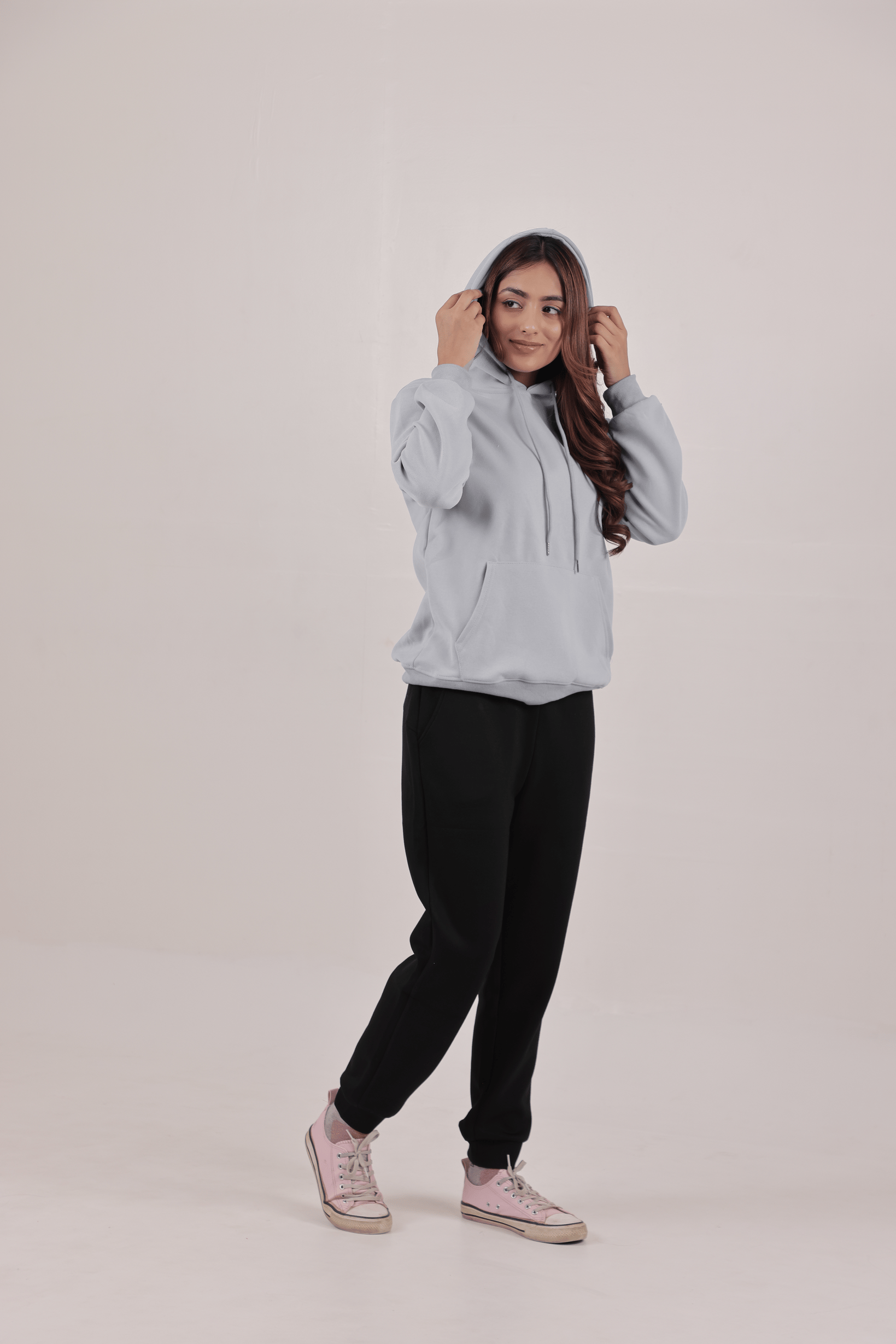 Women's Jersey Cotton Hoodie – Grey