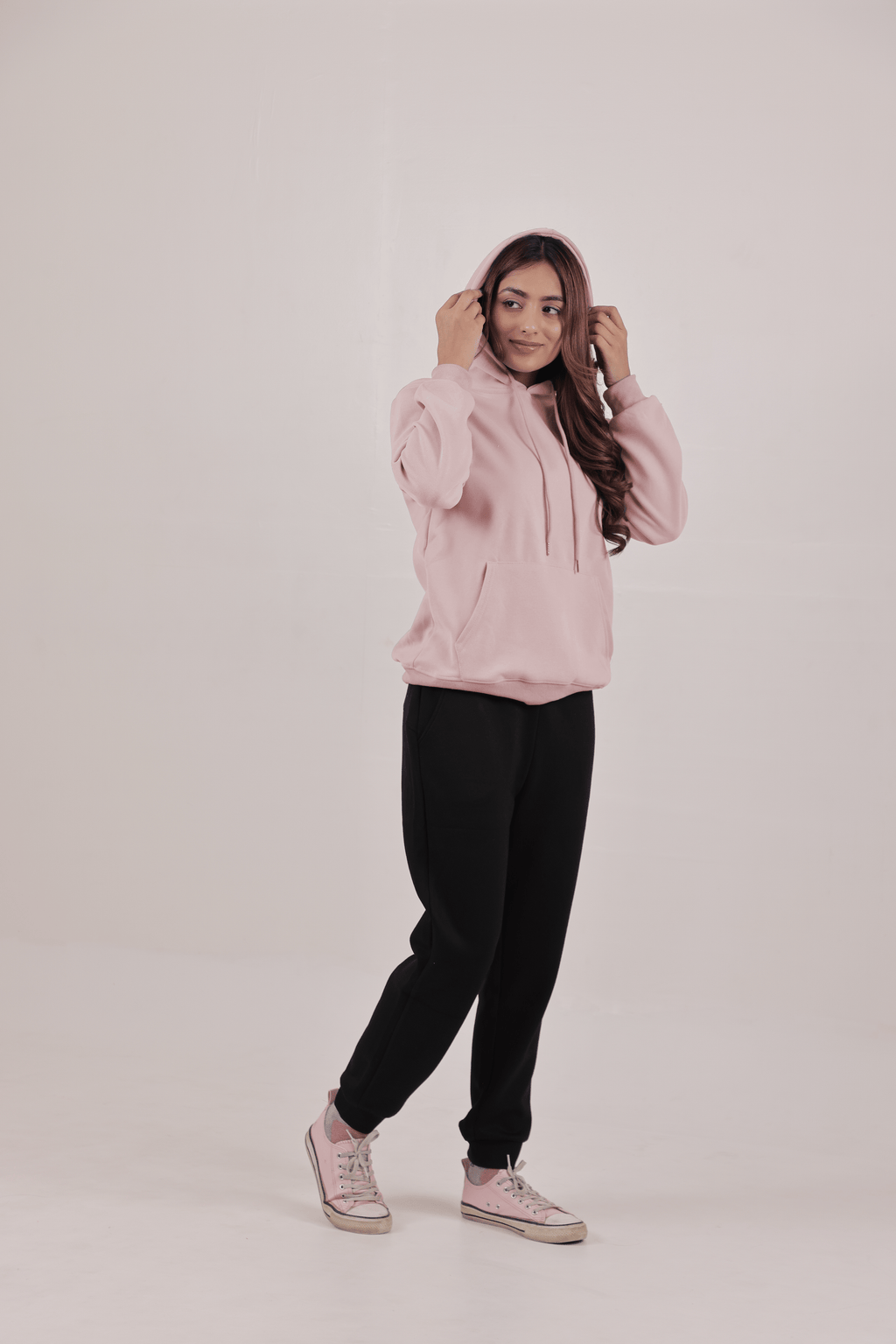 Women's Jersey Cotton Hoodie – Light Pink