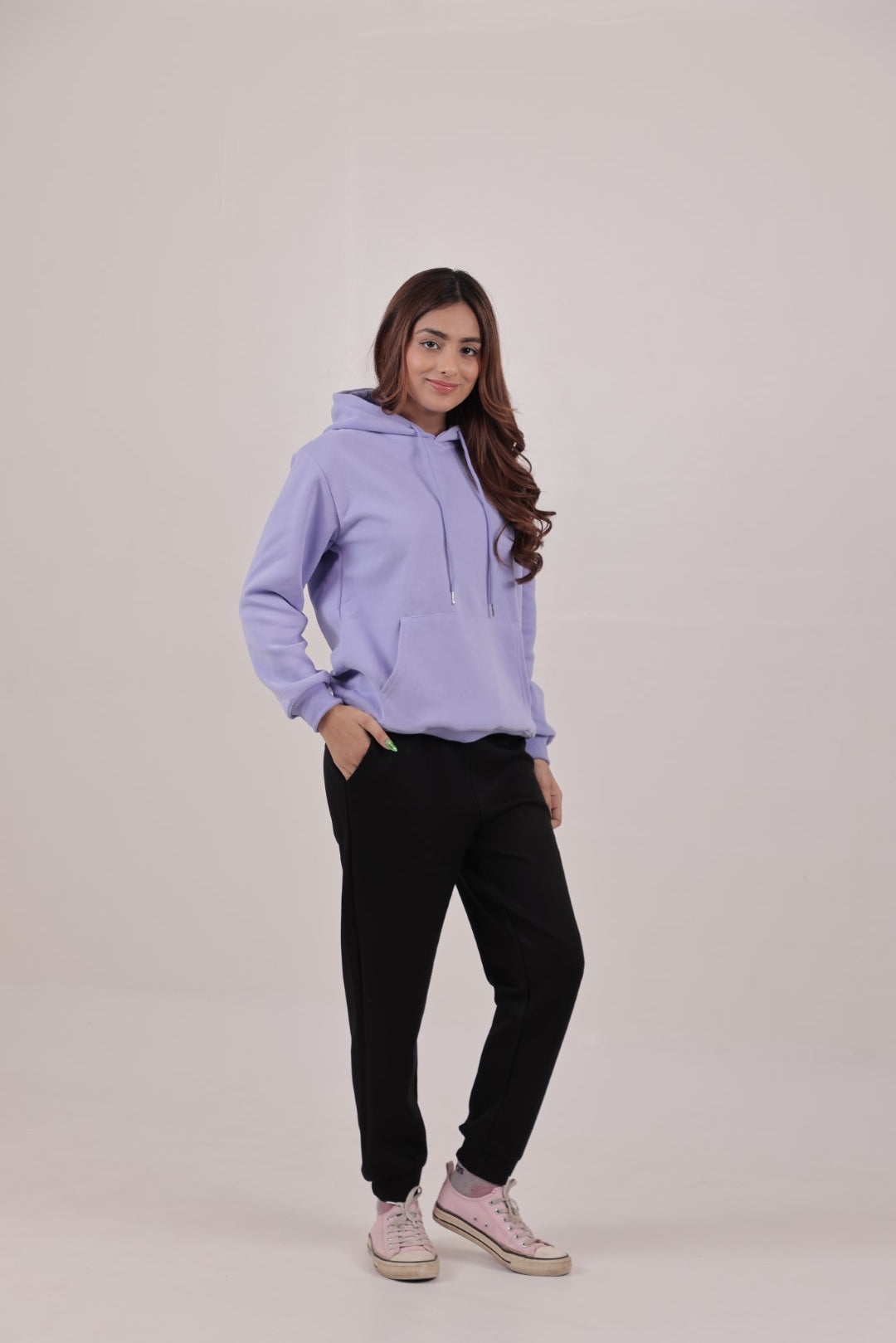 Women's Jersey Cotton Hoodie – Purple