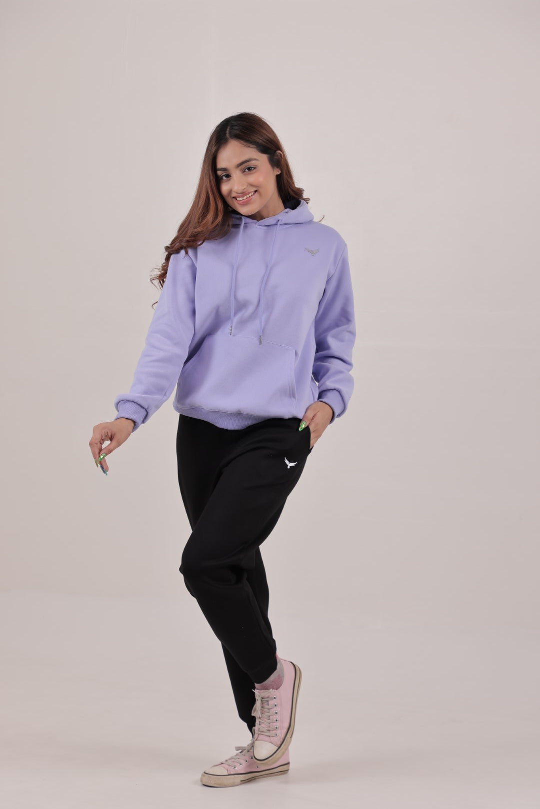 Women's Jersey Cotton Hoodie – Purple