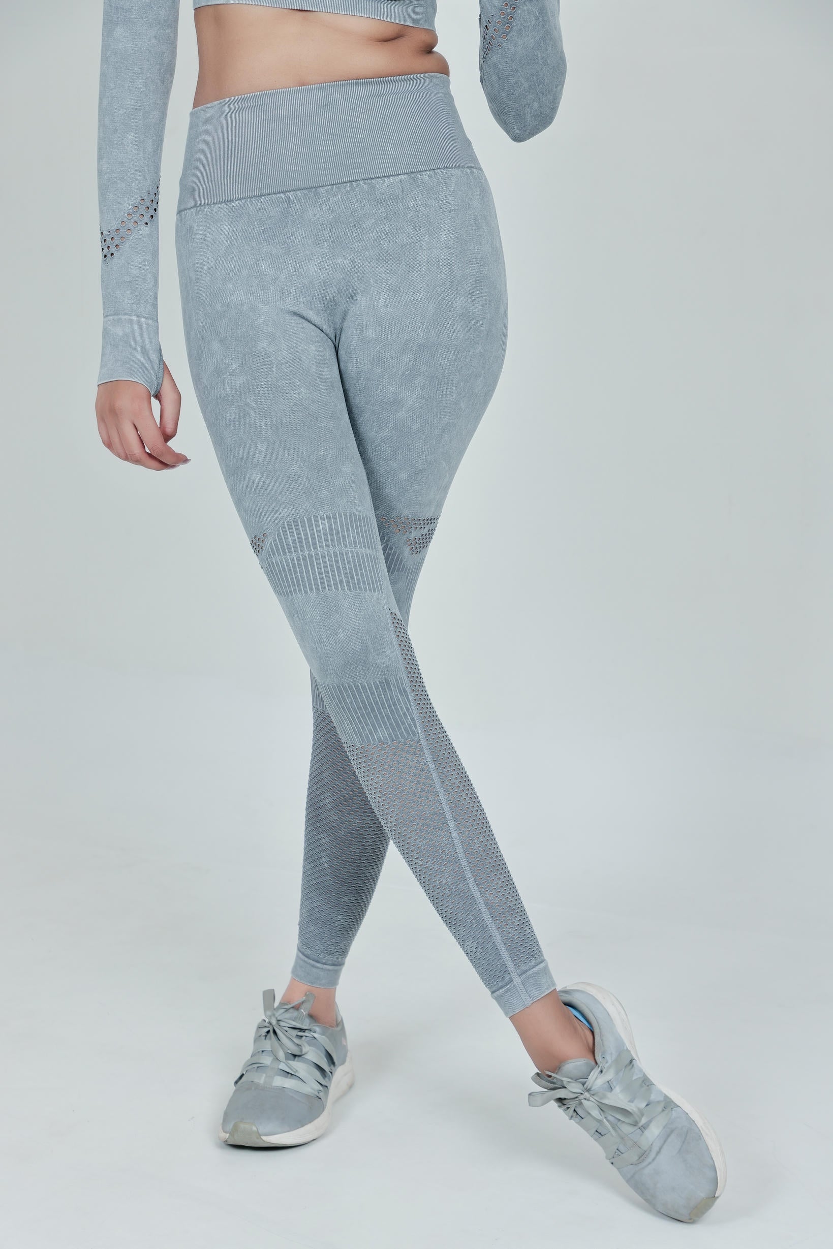 Women's Workout Nylon Legging – Muted Grey