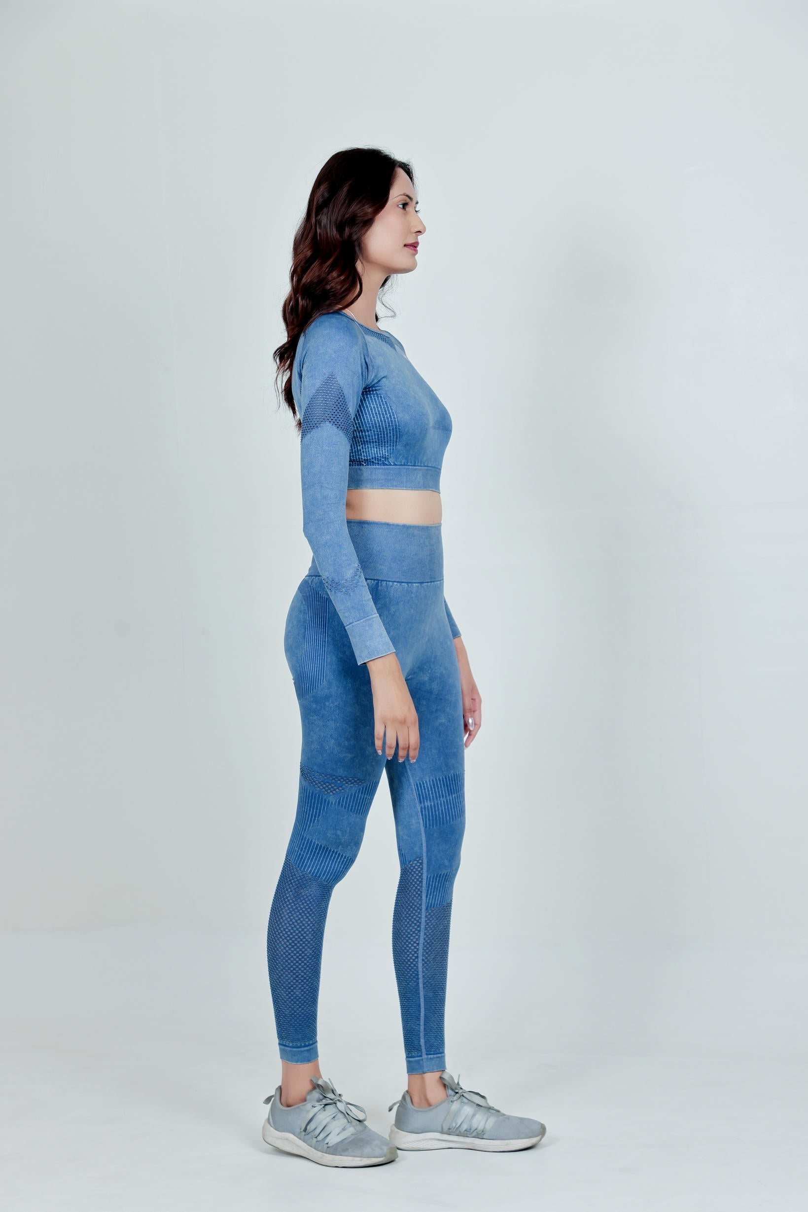 Women's Workout Nylon Legging – Blue
