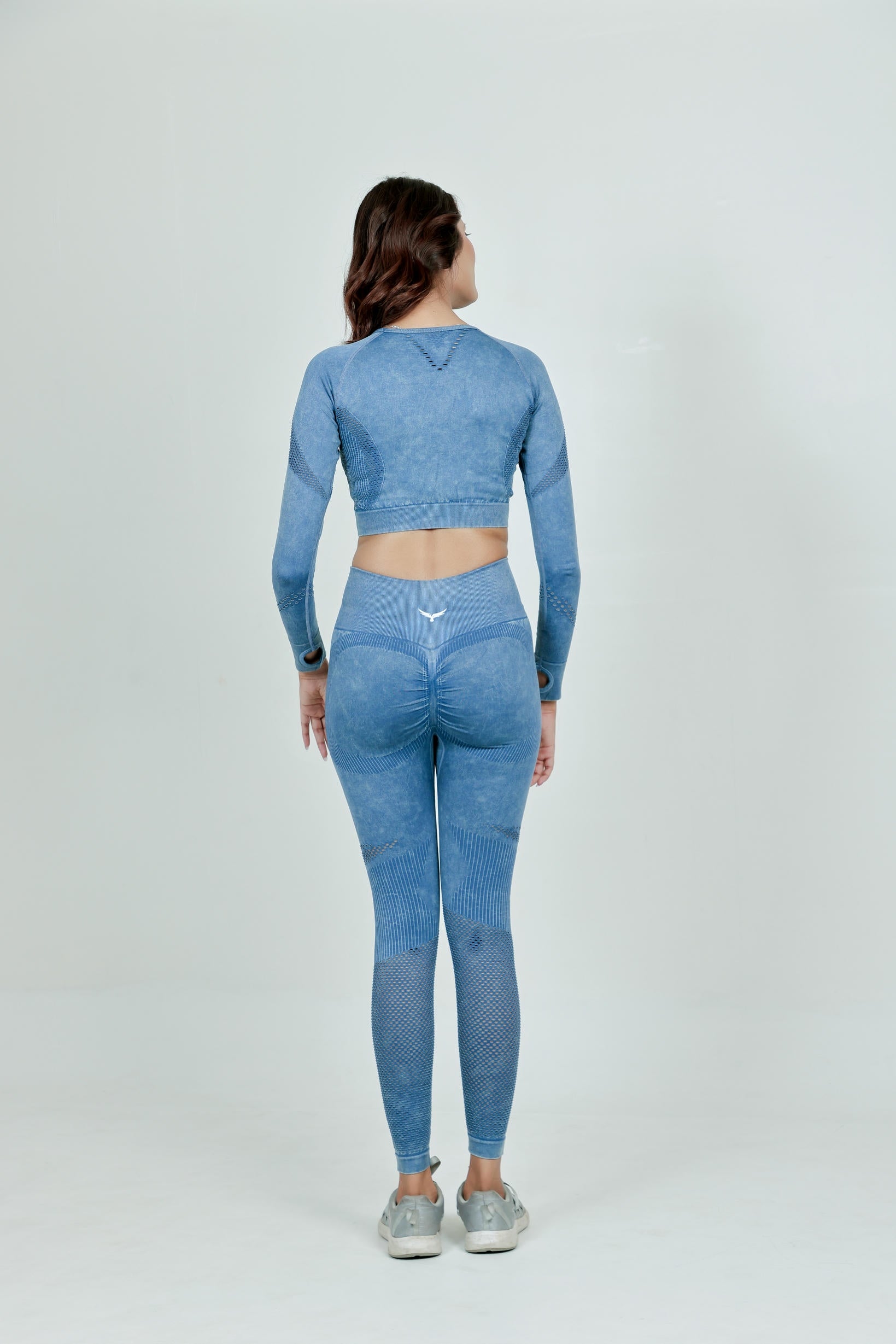 Women's Workout Nylon Legging – Blue