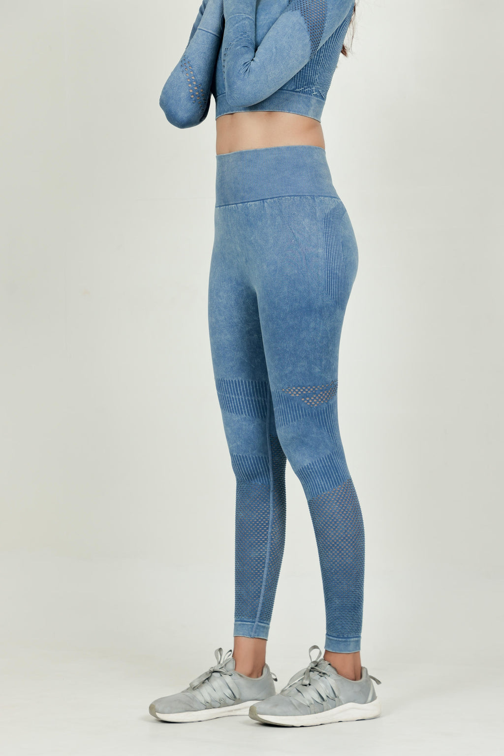 Women's Workout Nylon Legging – Blue