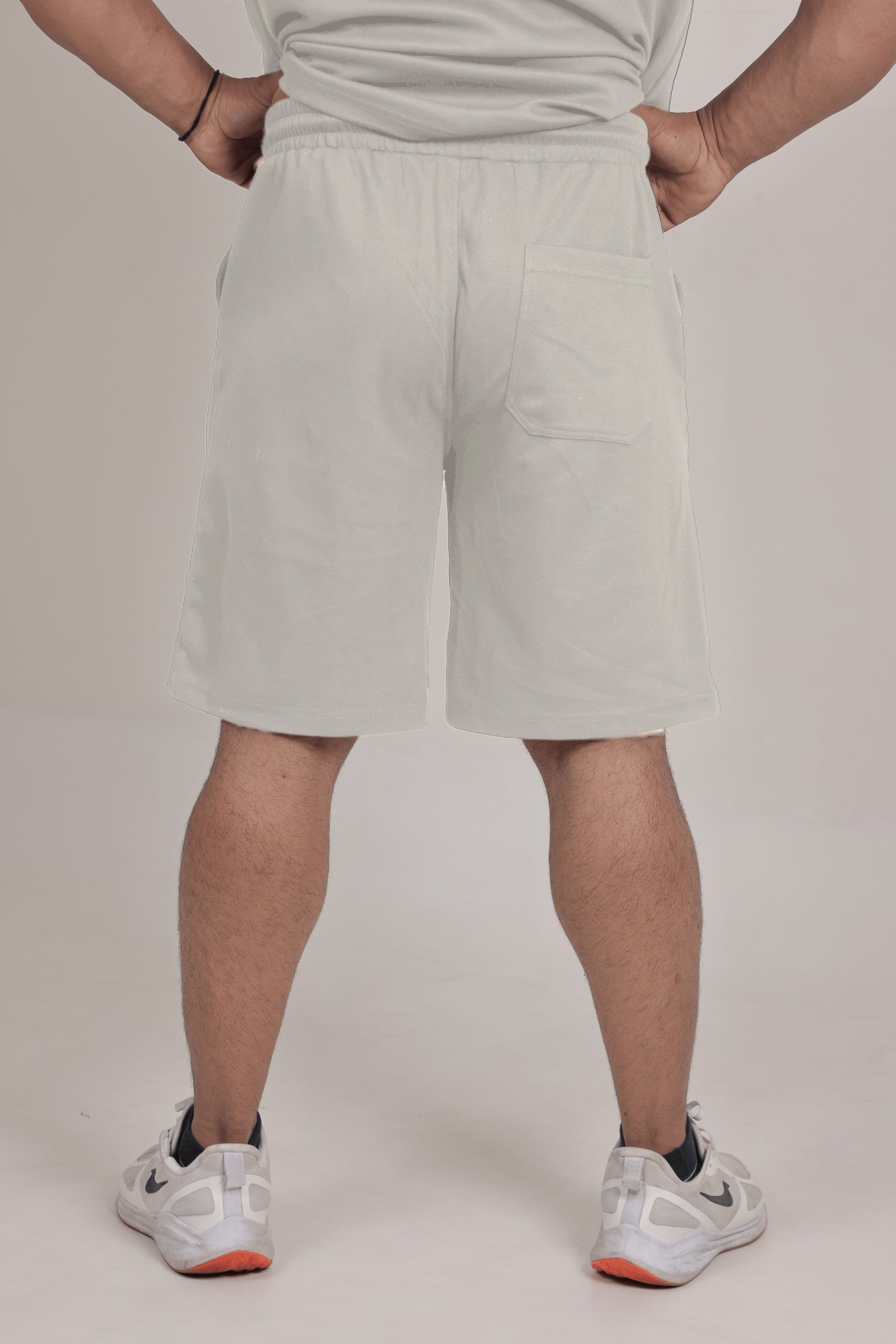 Men’s Knitted Shorts – Light Beige (Poly-Cotton Blend)