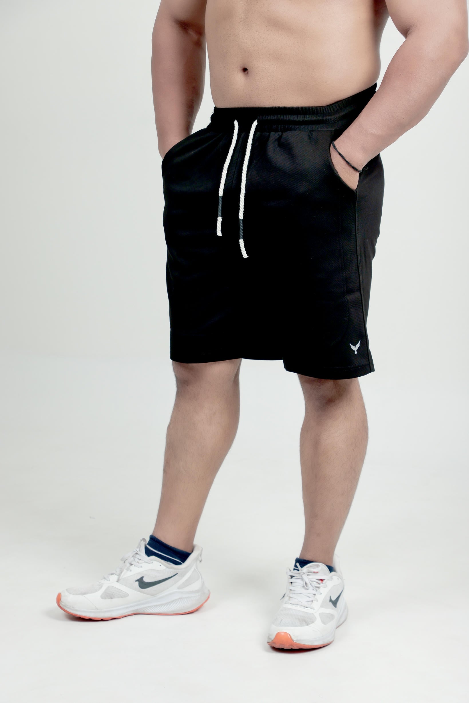 Men’s Knitted Shorts – Black (Poly-Cotton Blend)