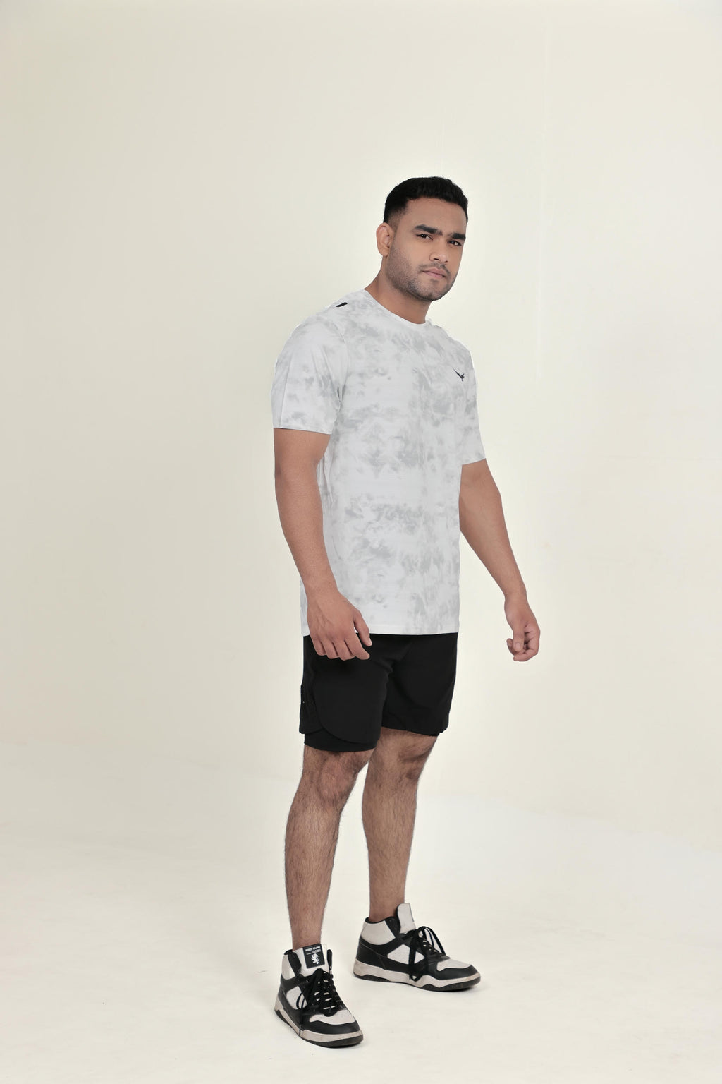 Mens Camo Dry Hybrid T-Shirt – White