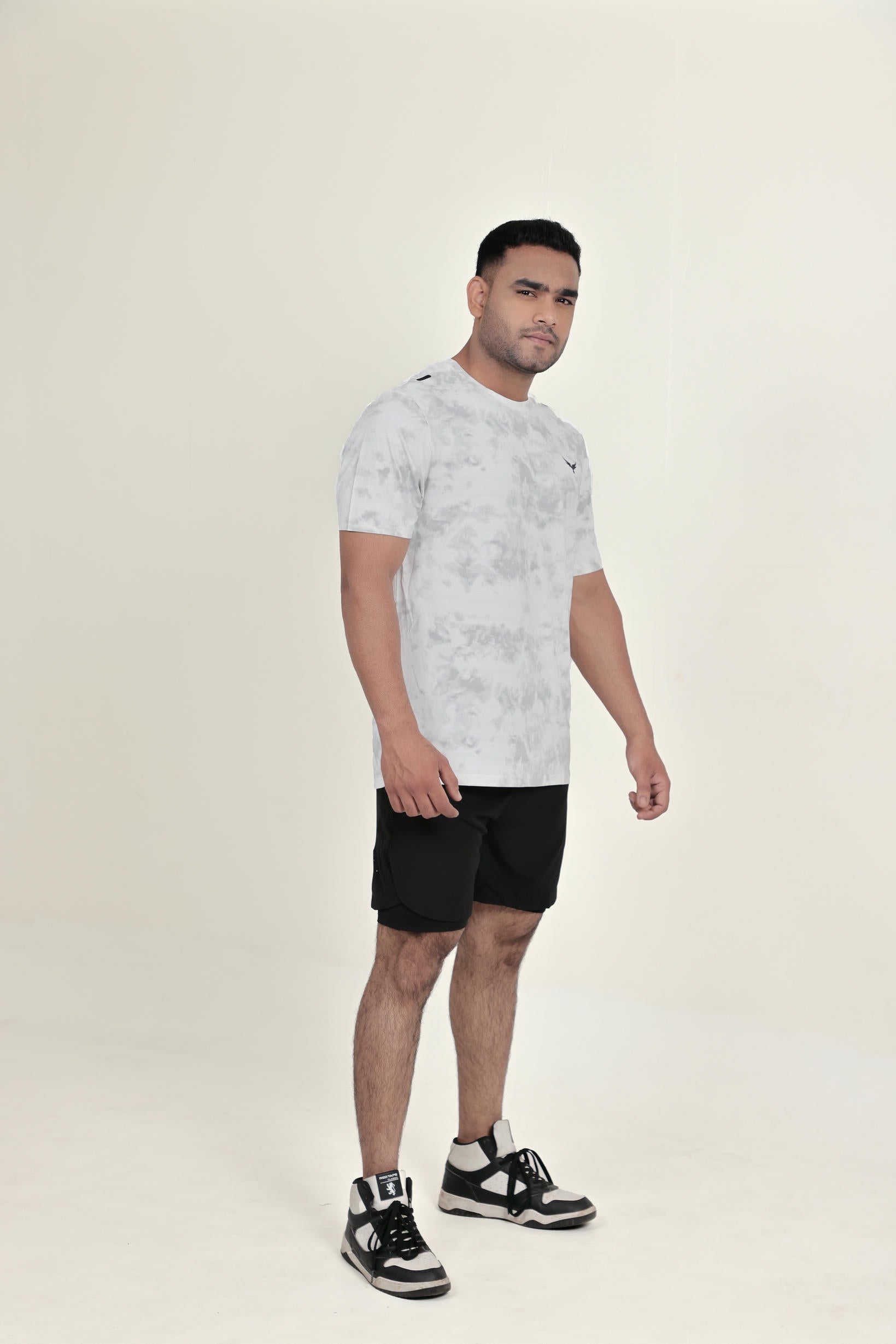 Mens Camo Dry Hybrid T-Shirt – White