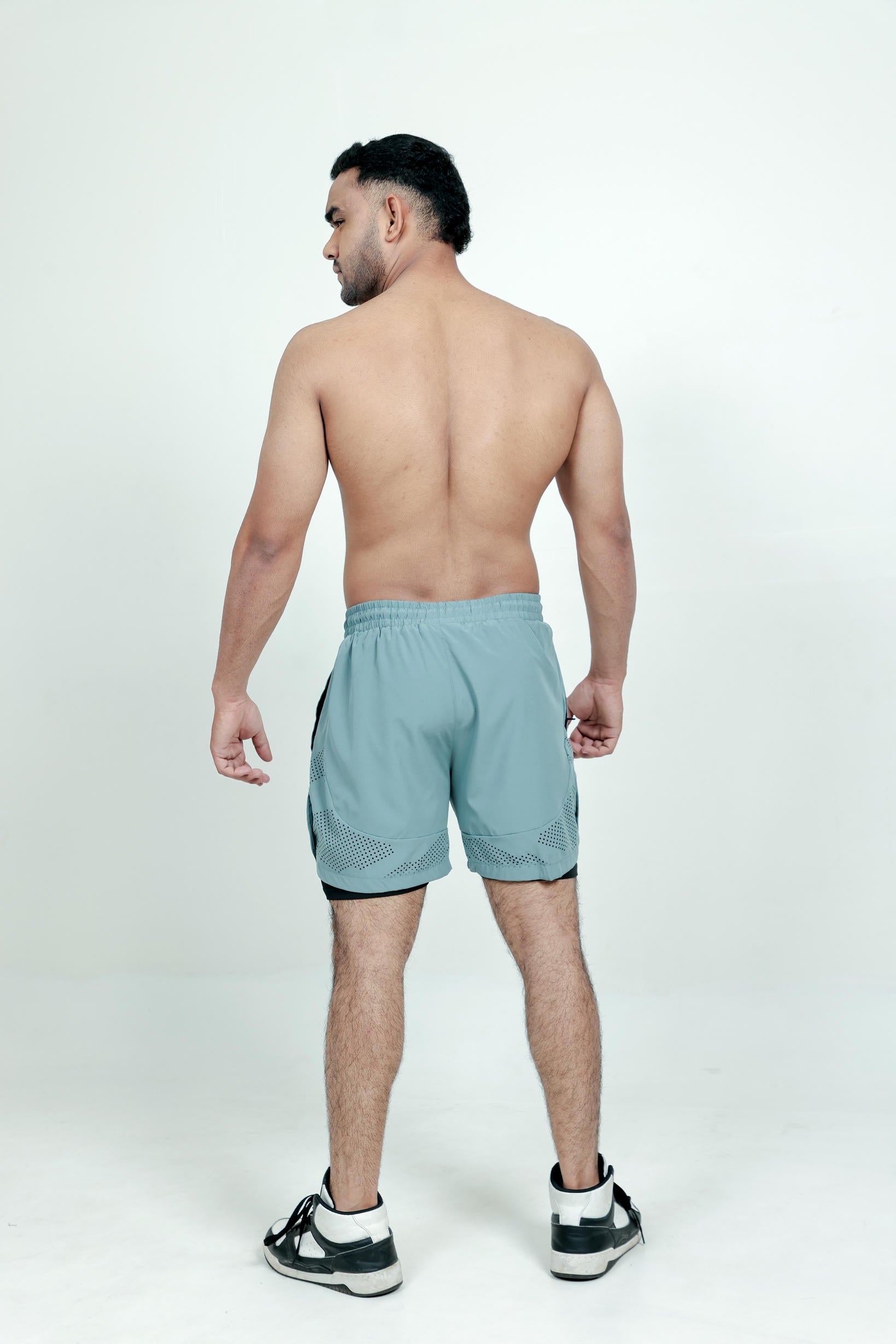 Men’s Runner Compression 2-Piece Shorts – Green