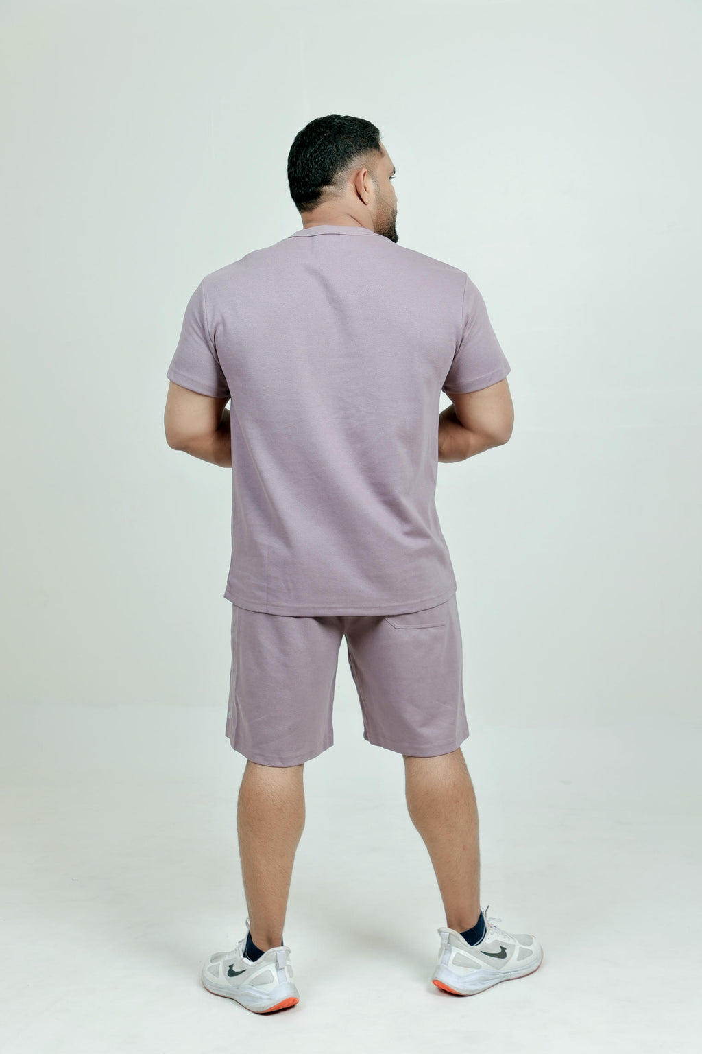 Men’s Knitted T-Shirt – Purple (Poly-Cotton Blend)