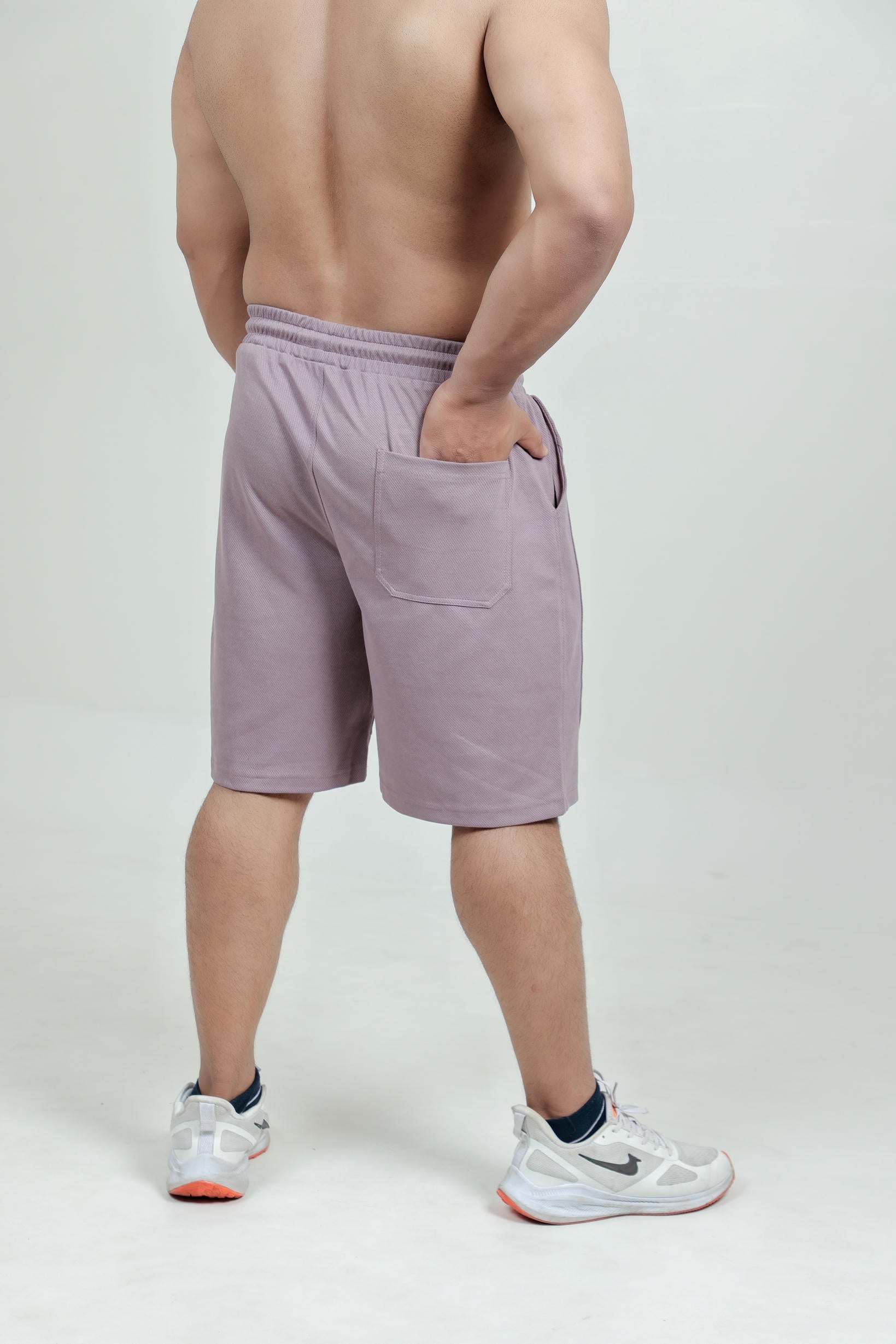 Men’s Knitted Shorts – Purple (Poly-Cotton Blend)