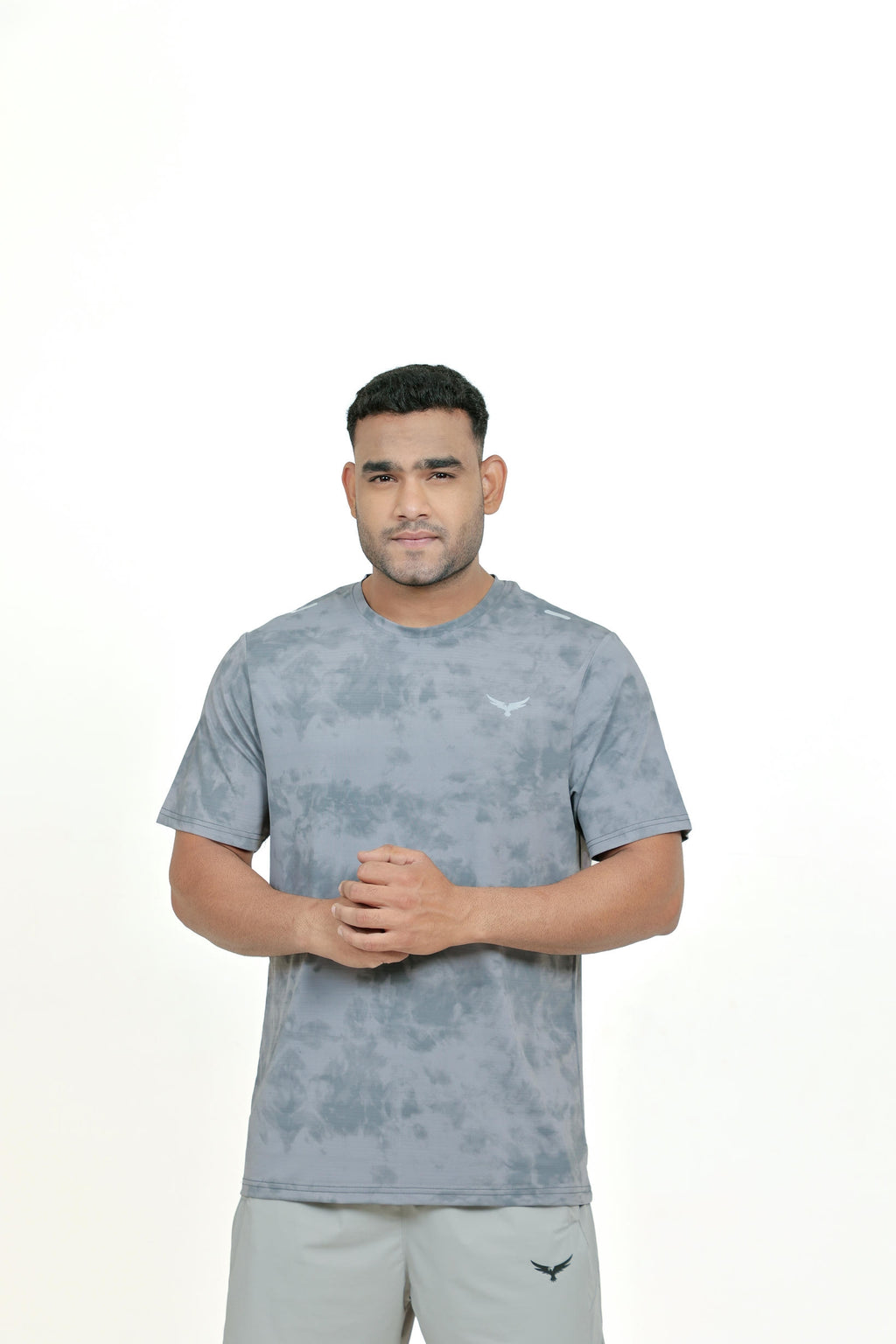 Men’s Camo Dry Hybrid T-Shirt – Grey