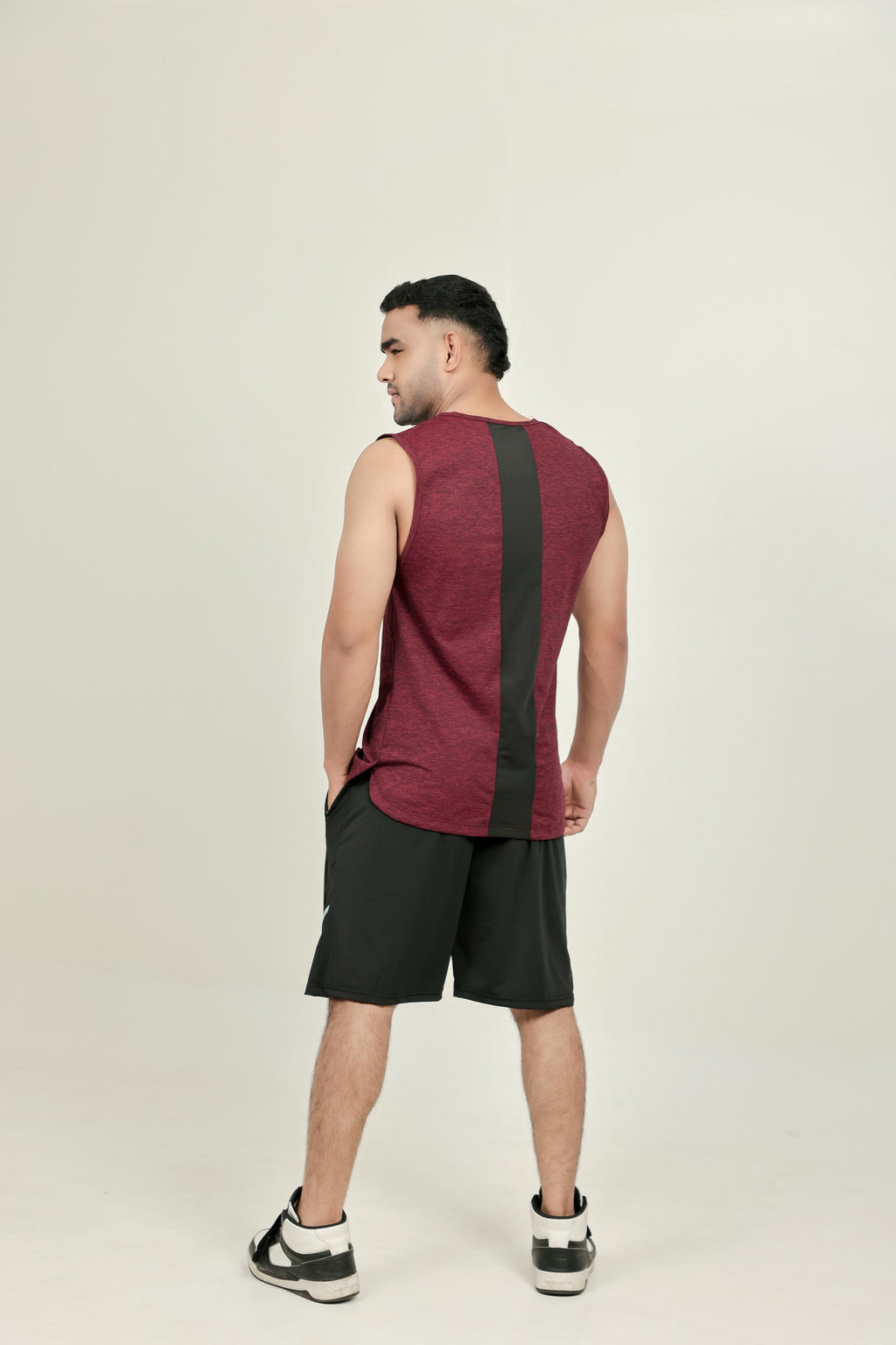 Men’s Compression Fit Tank – Dark Red