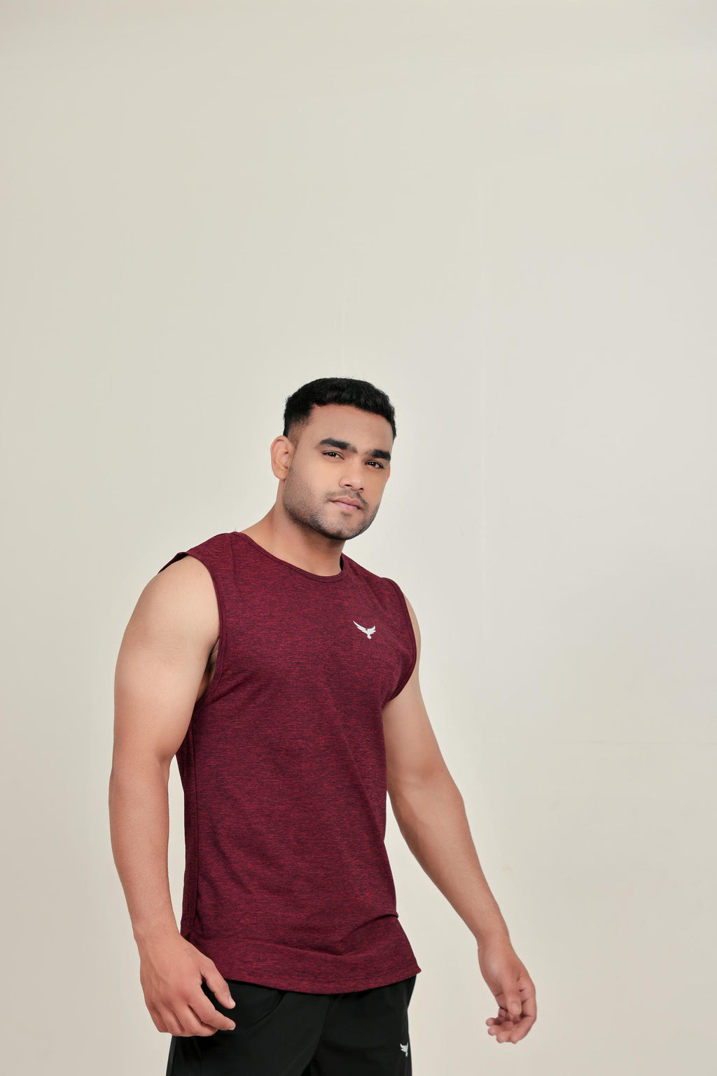 Men’s Compression Fit Tank – Dark Red