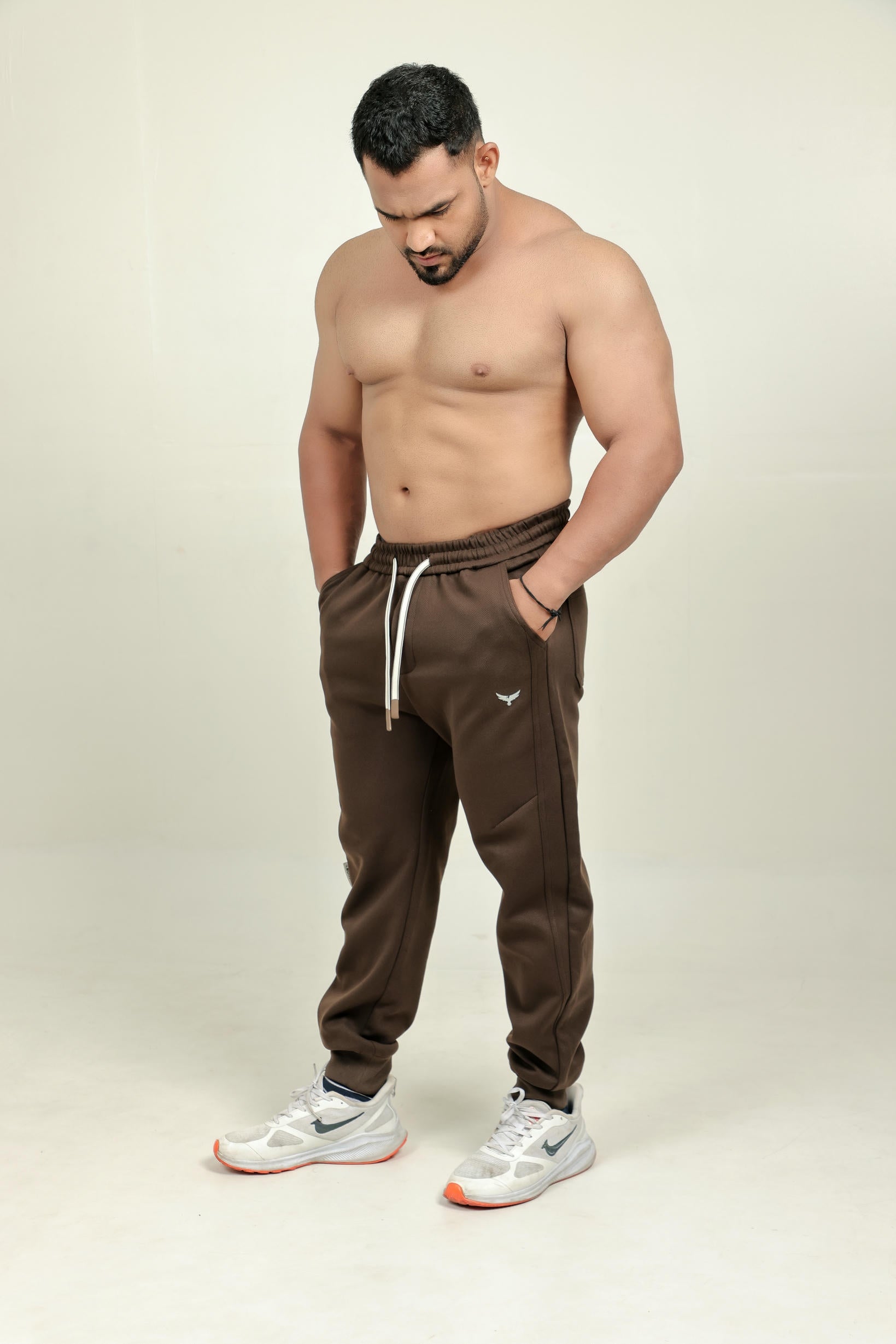 Men’s Honeycomb Jogger – Brown (100% Polyester)