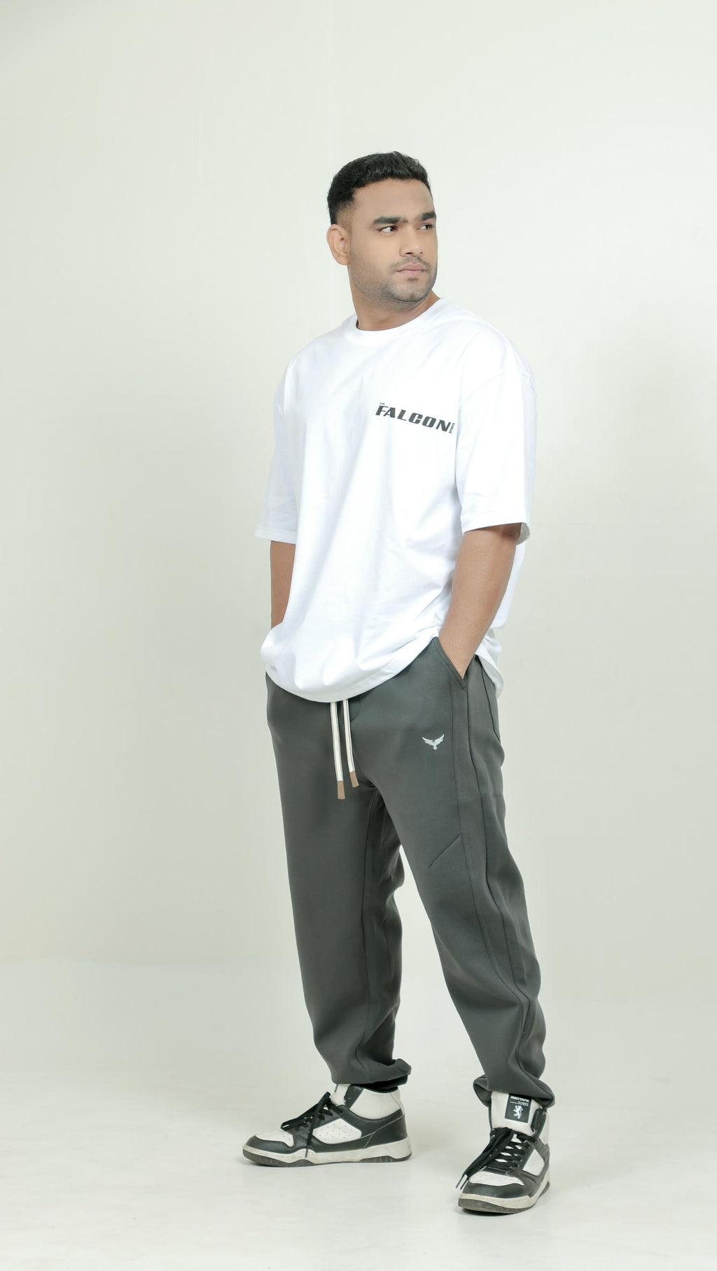 Falcon Men's Oversize T-Shirt – White