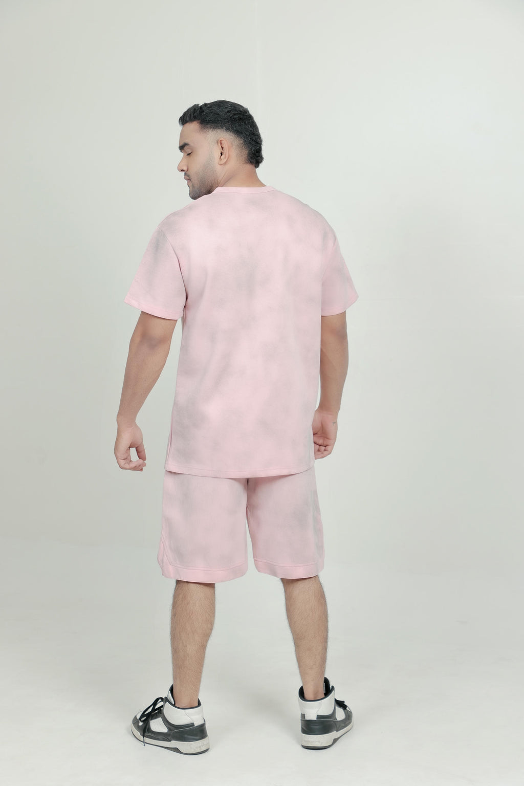 Men’s Tie-Dye Co-Ord Set – Peach (Poly-Cotton Blend)