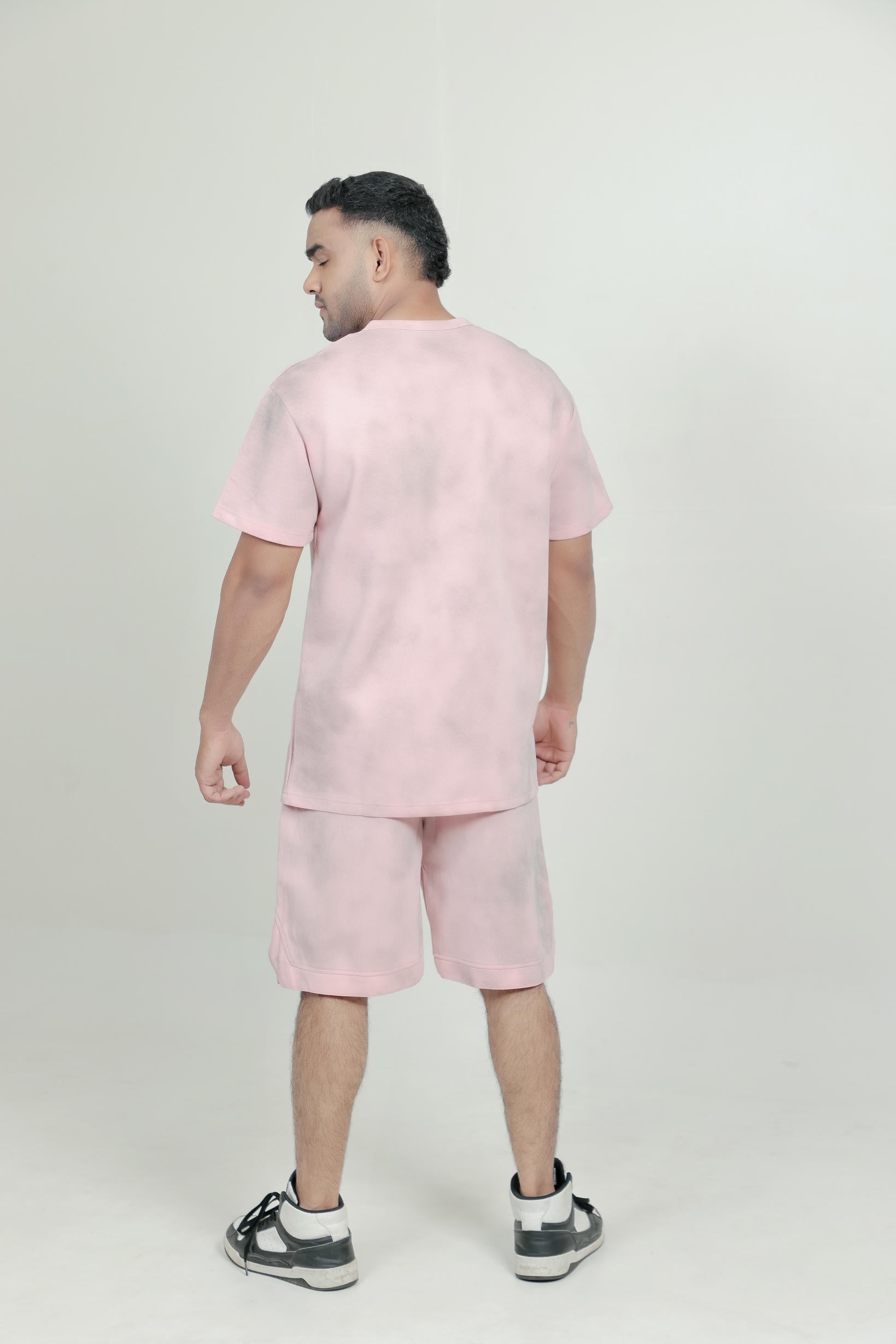 Men’s Tie-Dye Co-Ord Set – Peach (Poly-Cotton Blend)