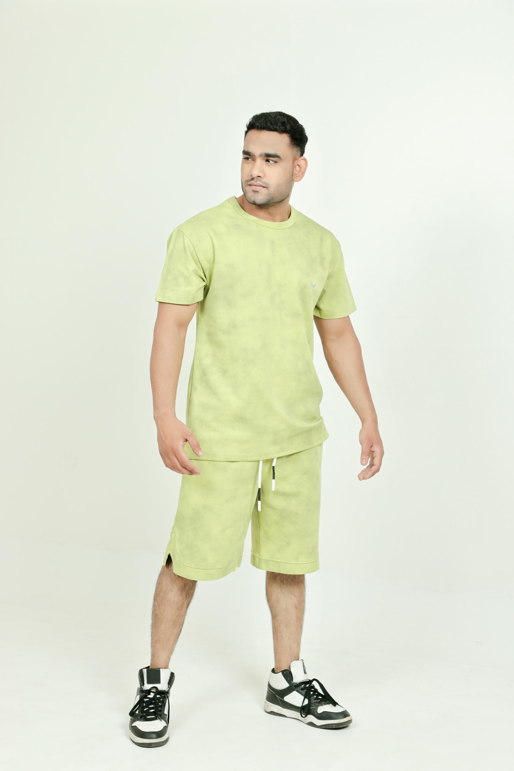 Men’s Tie-Dye Shorts – Mint Green (Poly-Cotton Blend)