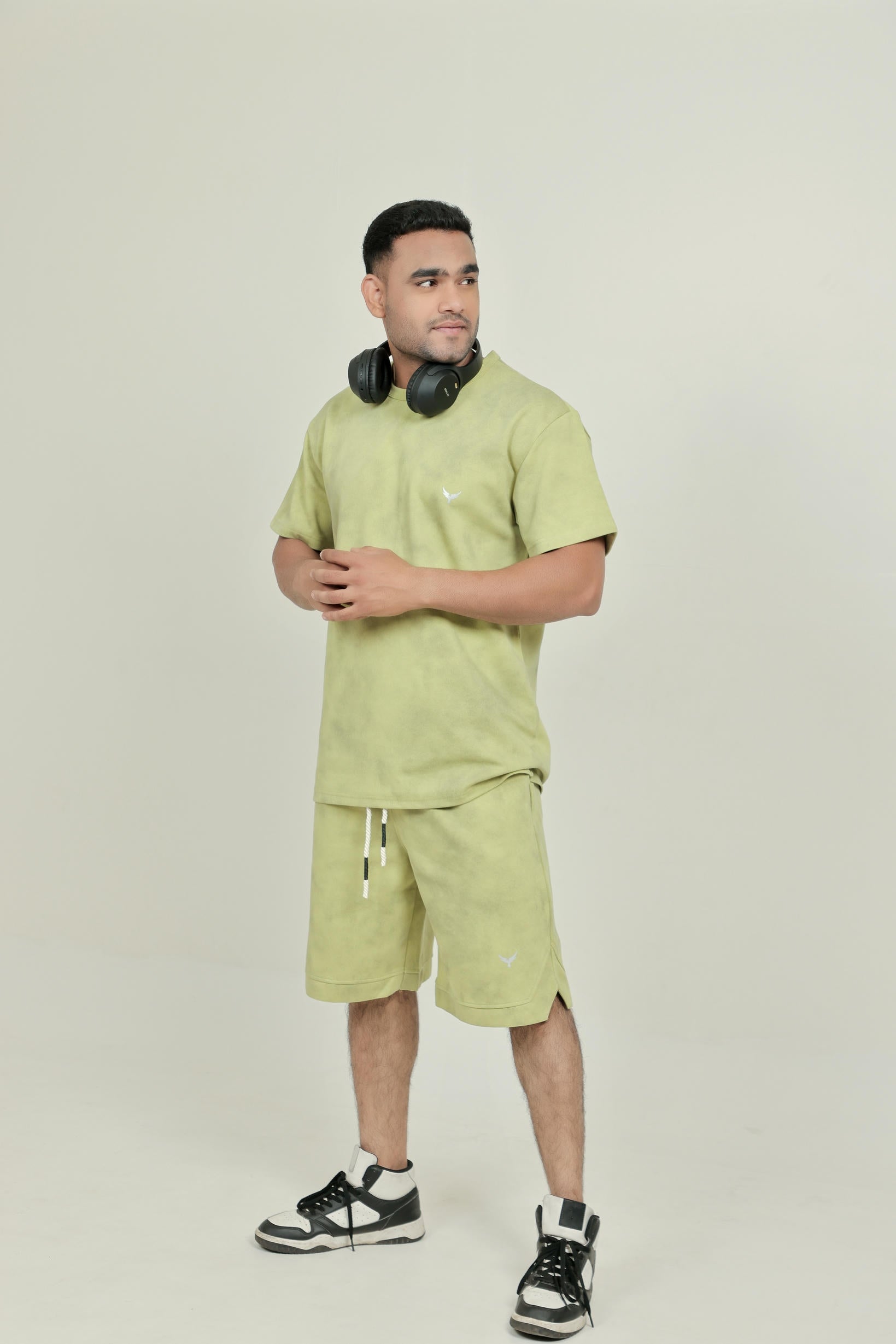 Men’s Tie-Dye Shorts – Mint Green (Poly-Cotton Blend)