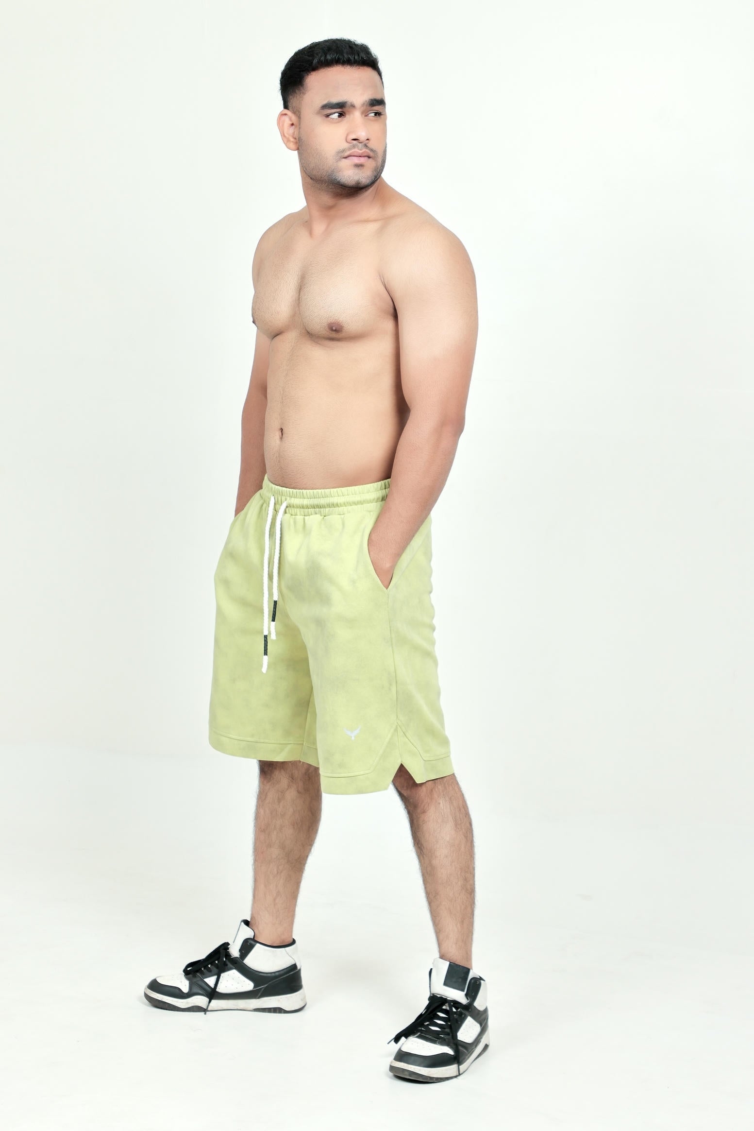 Men’s Tie-Dye Shorts – Mint Green (Poly-Cotton Blend)