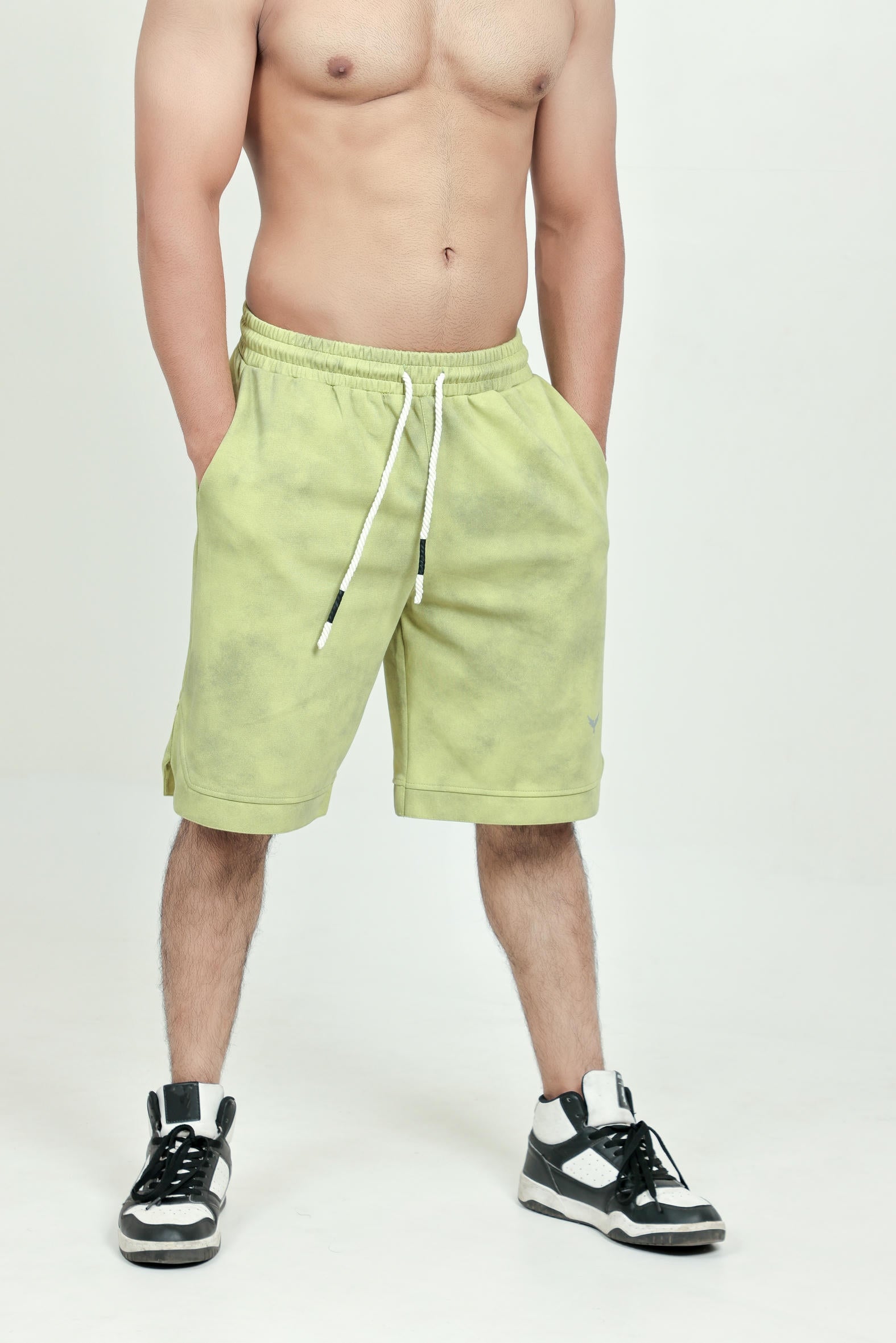Men’s Tie-Dye Shorts – Mint Green (Poly-Cotton Blend)