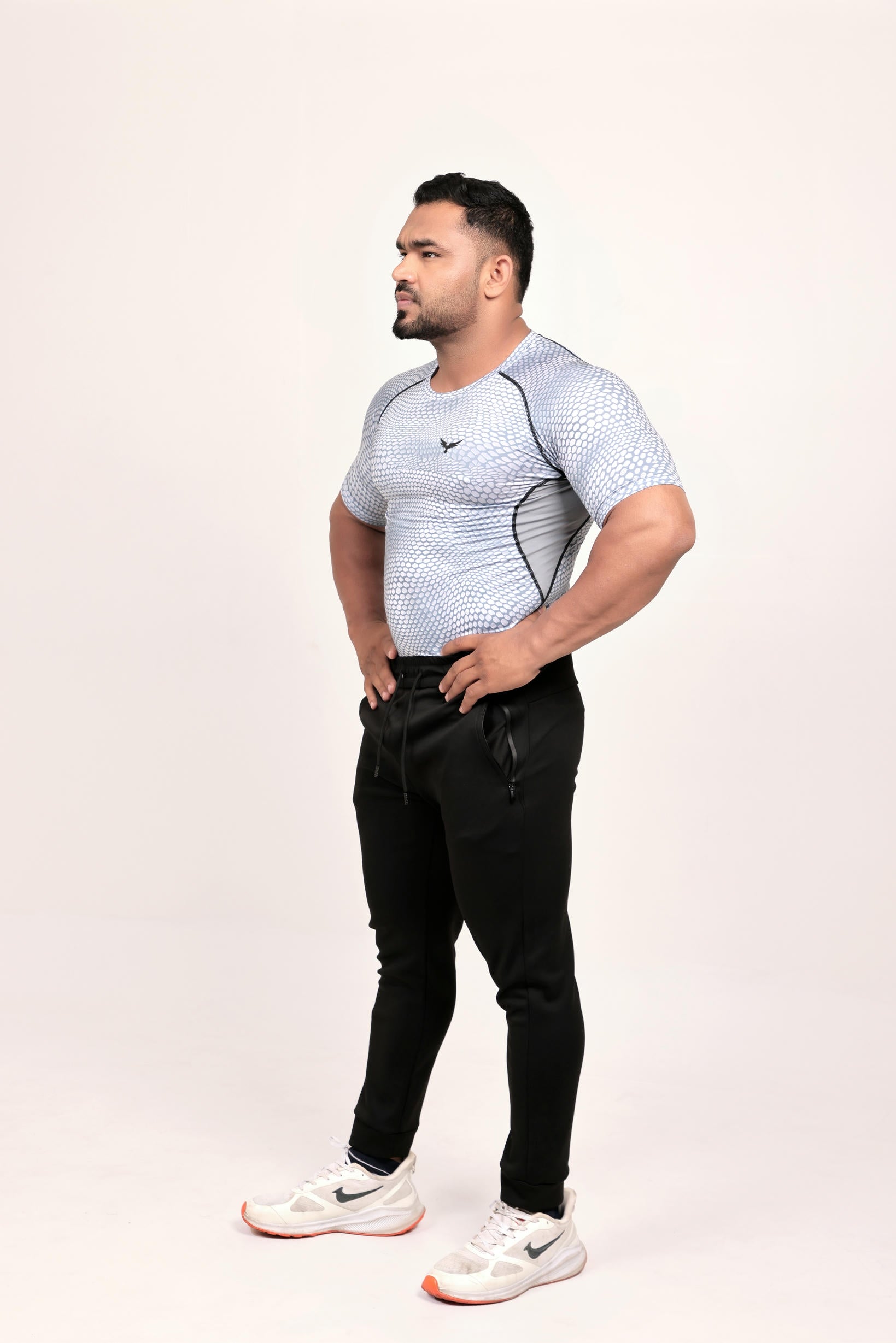 Men’s Compression Half Sleeves T-Shirt – Grey