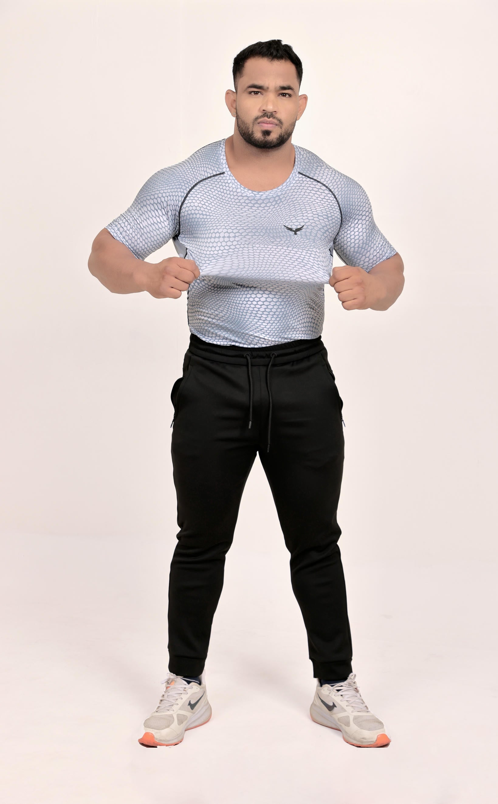 Men’s Compression Half Sleeves T-Shirt – Grey