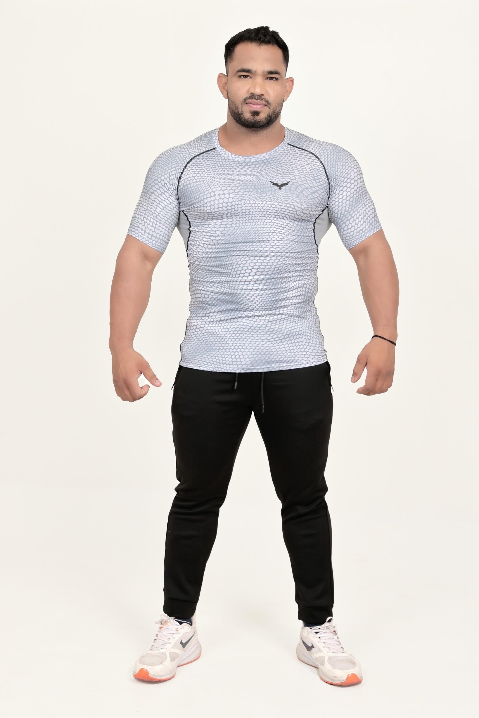 Men’s Compression Half Sleeves T-Shirt – Grey