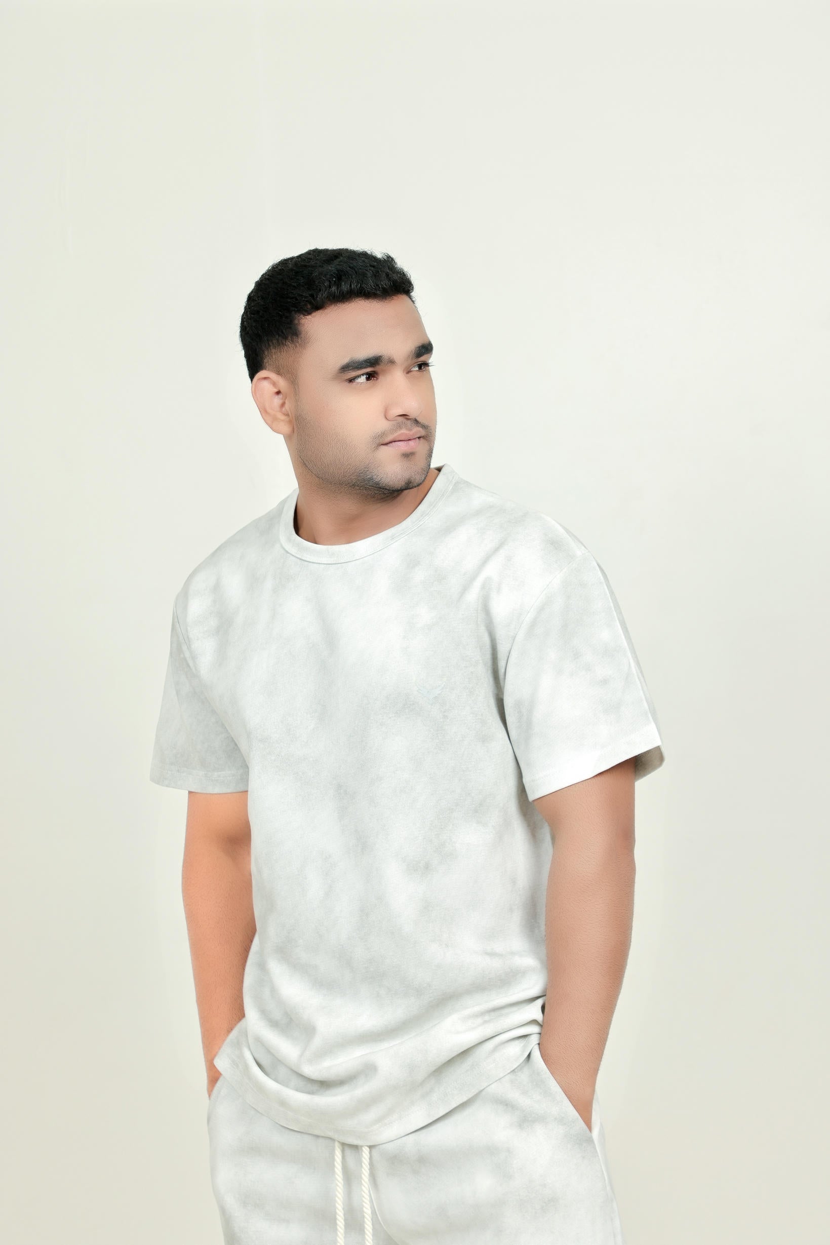 Men’s Tie-Dye T-Shirt – Grey (Poly-Cotton Blend)
