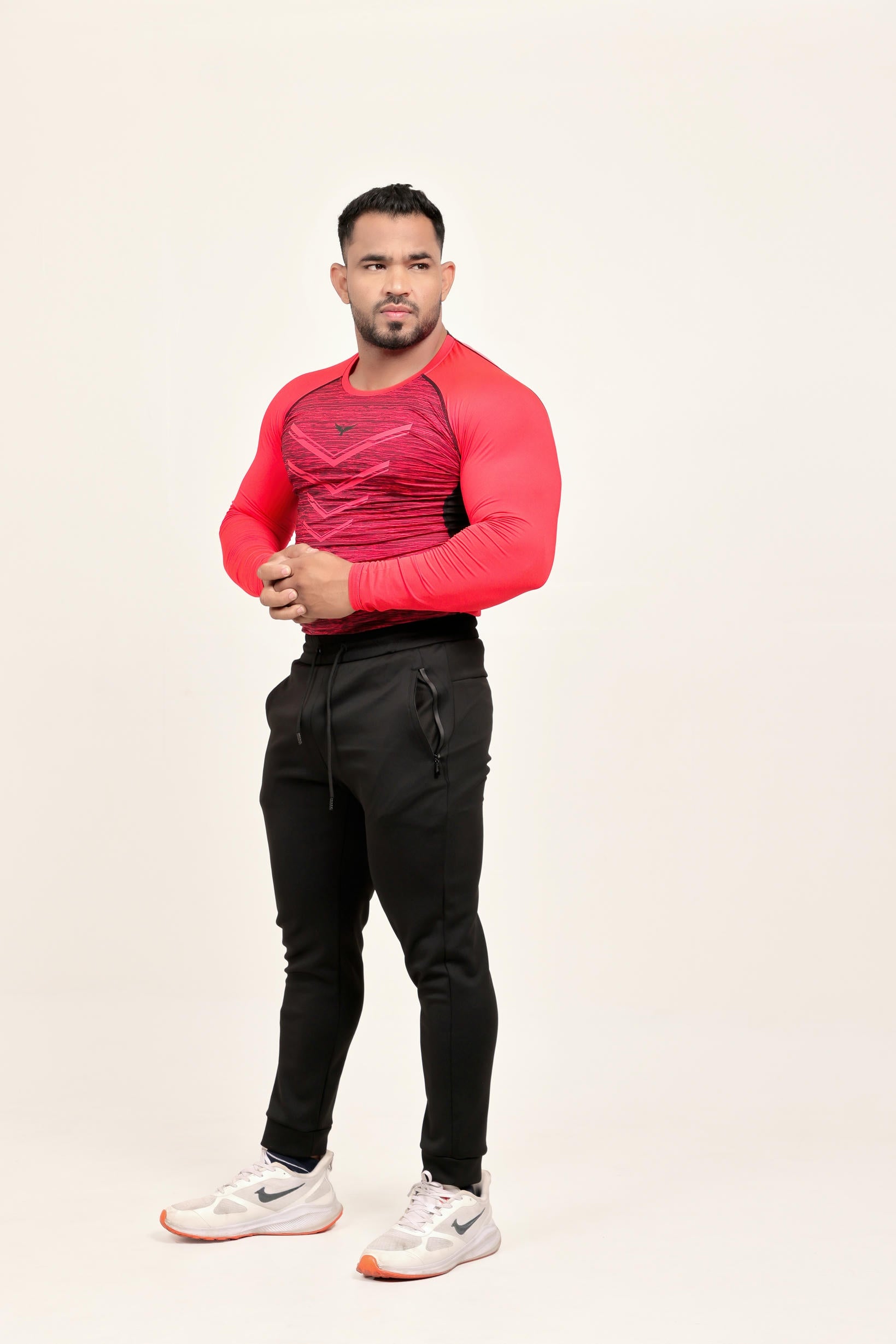 Men’s Chevrons Compression T-Shirt – Orange