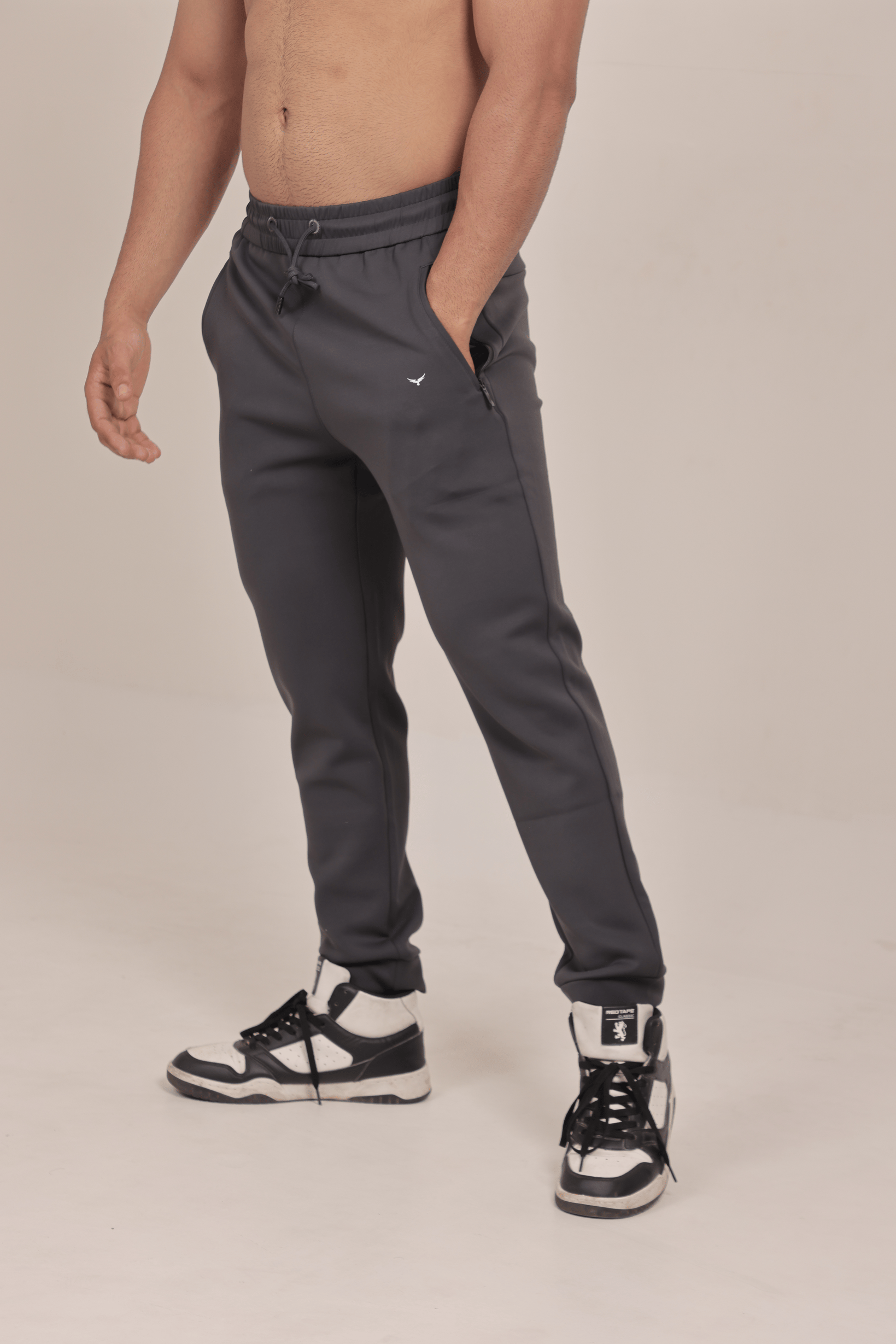 Men’s Slim Fit Breathable Sports Joggers – Grey
