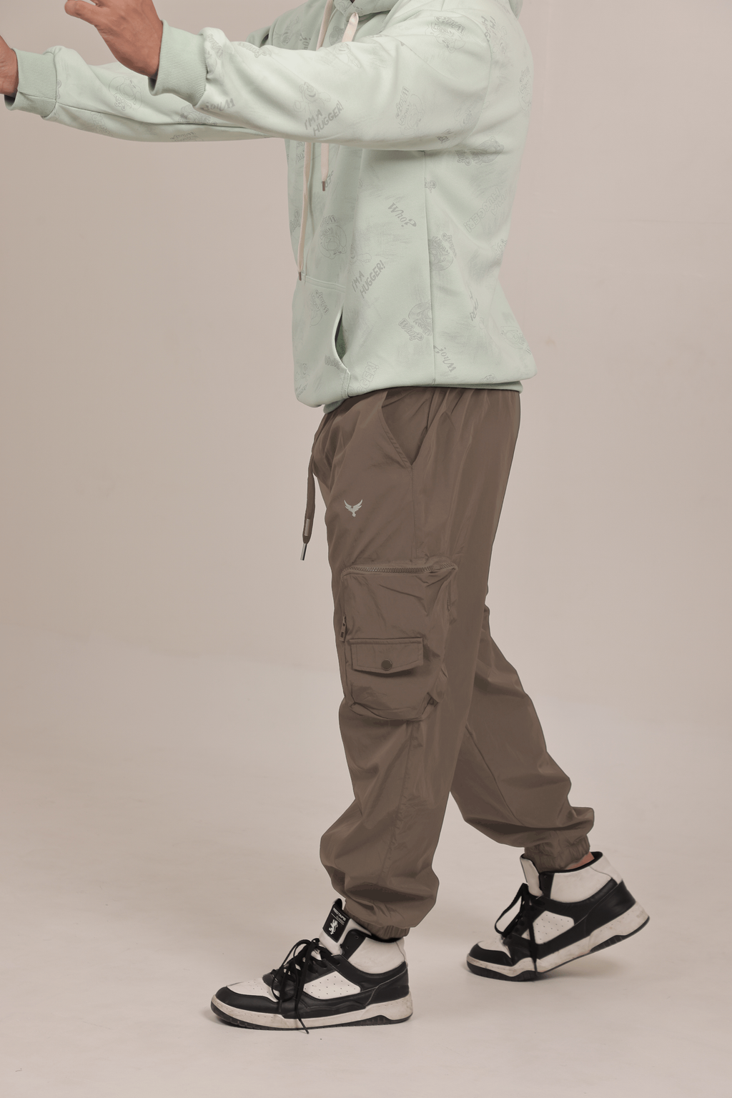 Men’s Woven Cargo Pants – Khaki (100% Polyester)
