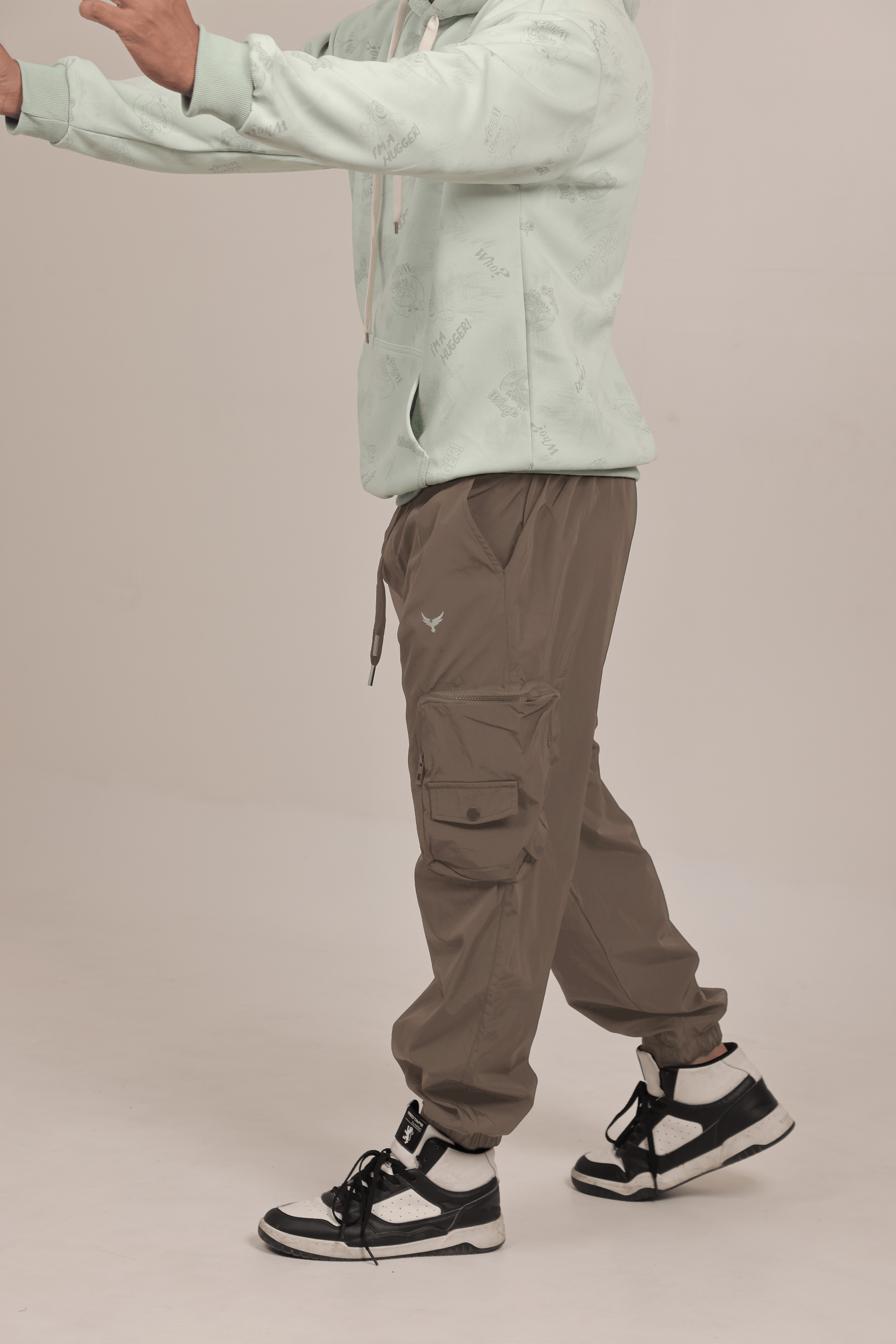 Men’s Woven Cargo Pants – Khaki (100% Polyester)