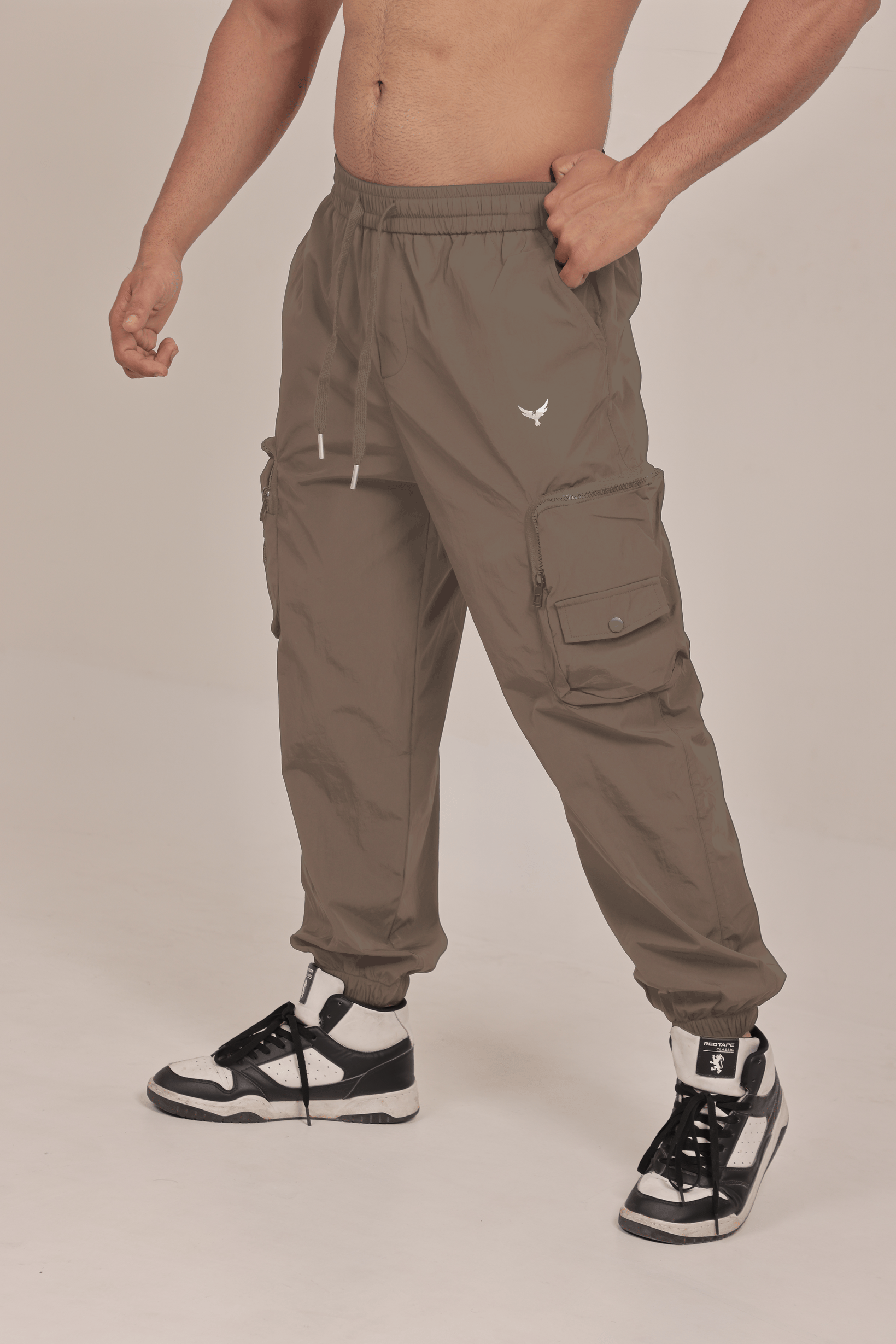 Men’s Woven Cargo Pants – Khaki (100% Polyester)