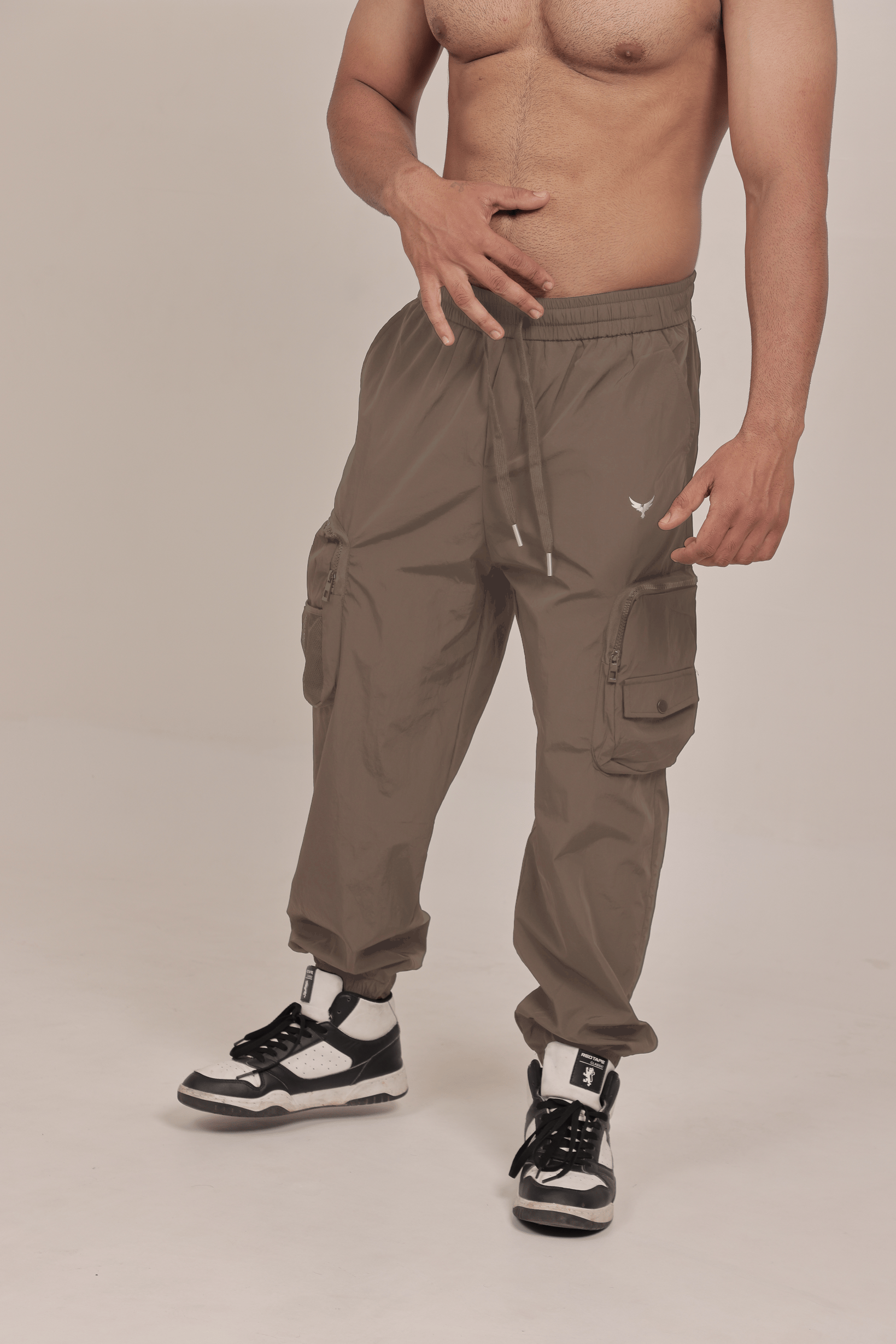 Men’s Woven Cargo Pants – Khaki (100% Polyester)