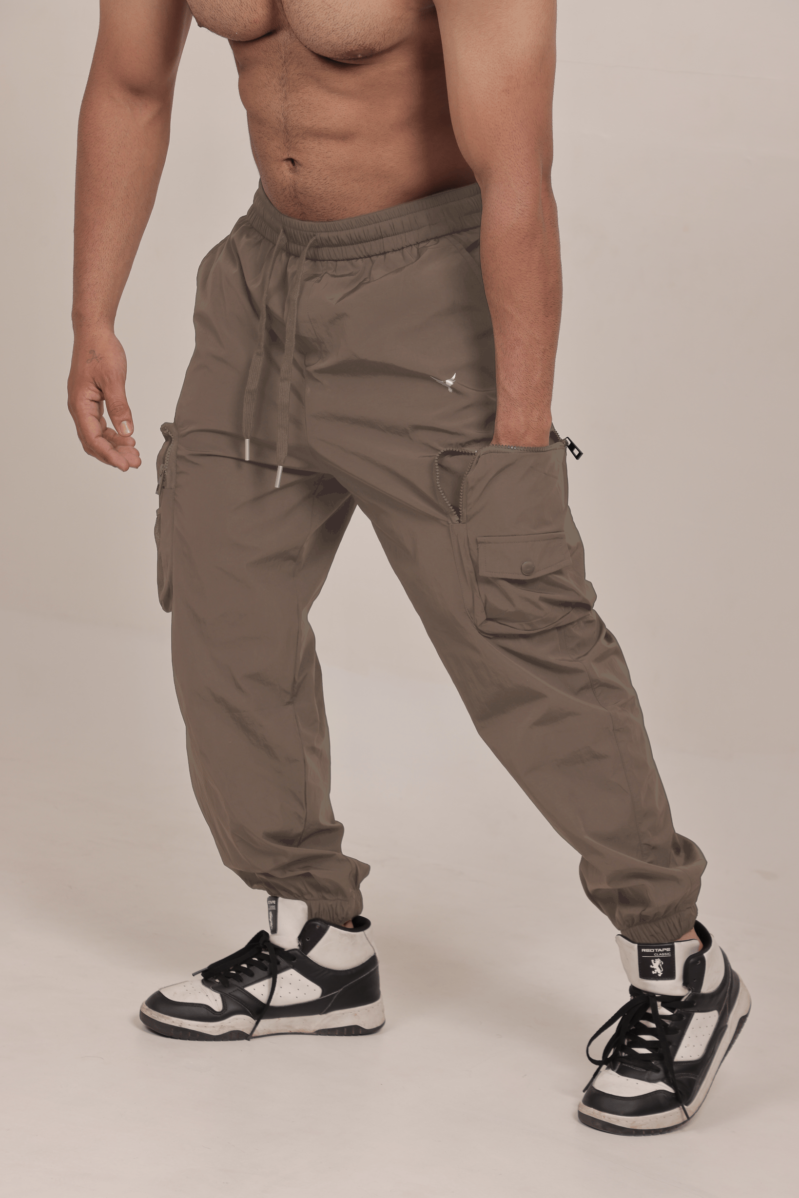 Men’s Woven Cargo Pants – Khaki (100% Polyester)