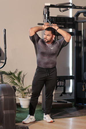 Men’s Compression Half Sleeves T-Shirt in Black