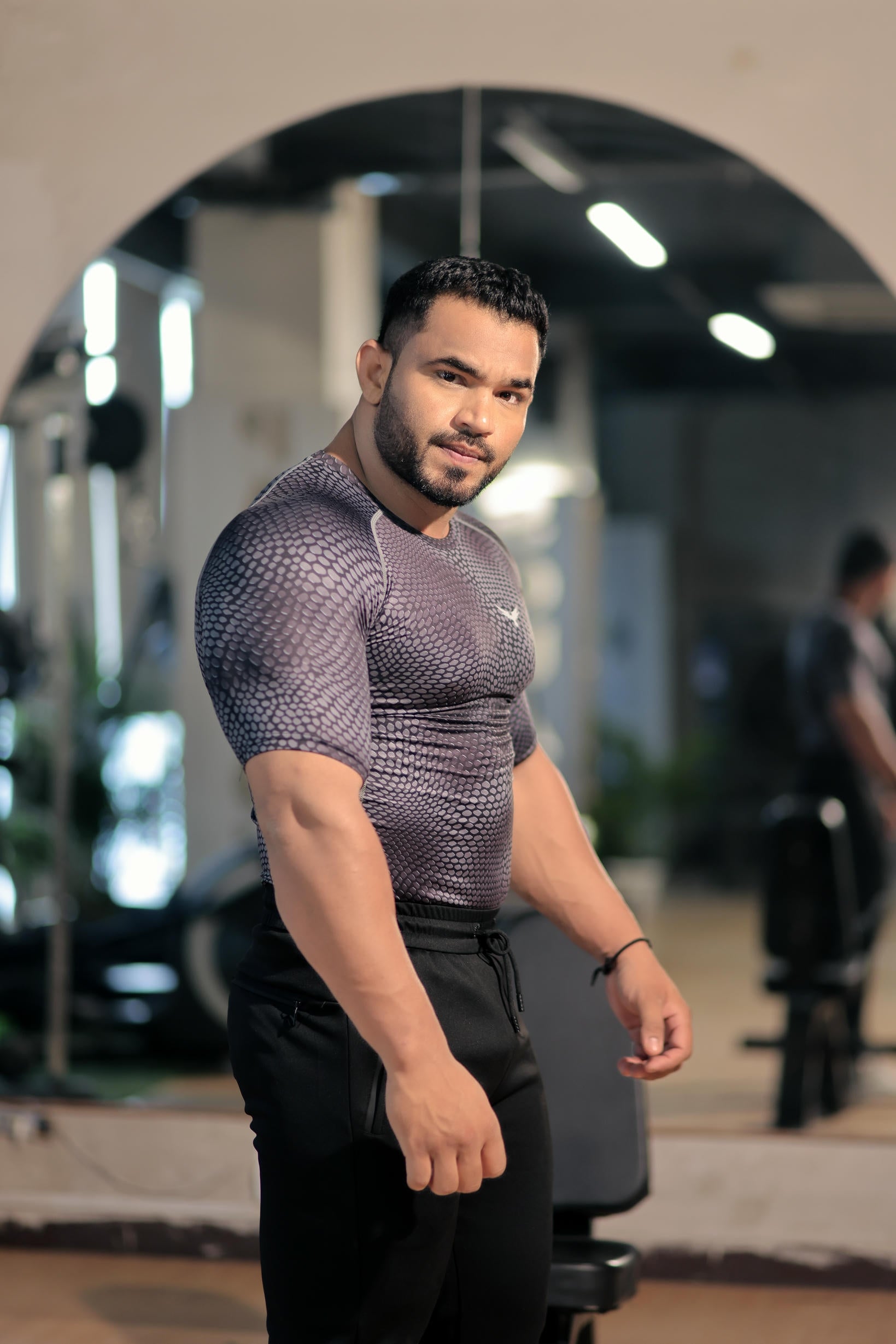 Men’s Compression Half Sleeves T-Shirt in Black
