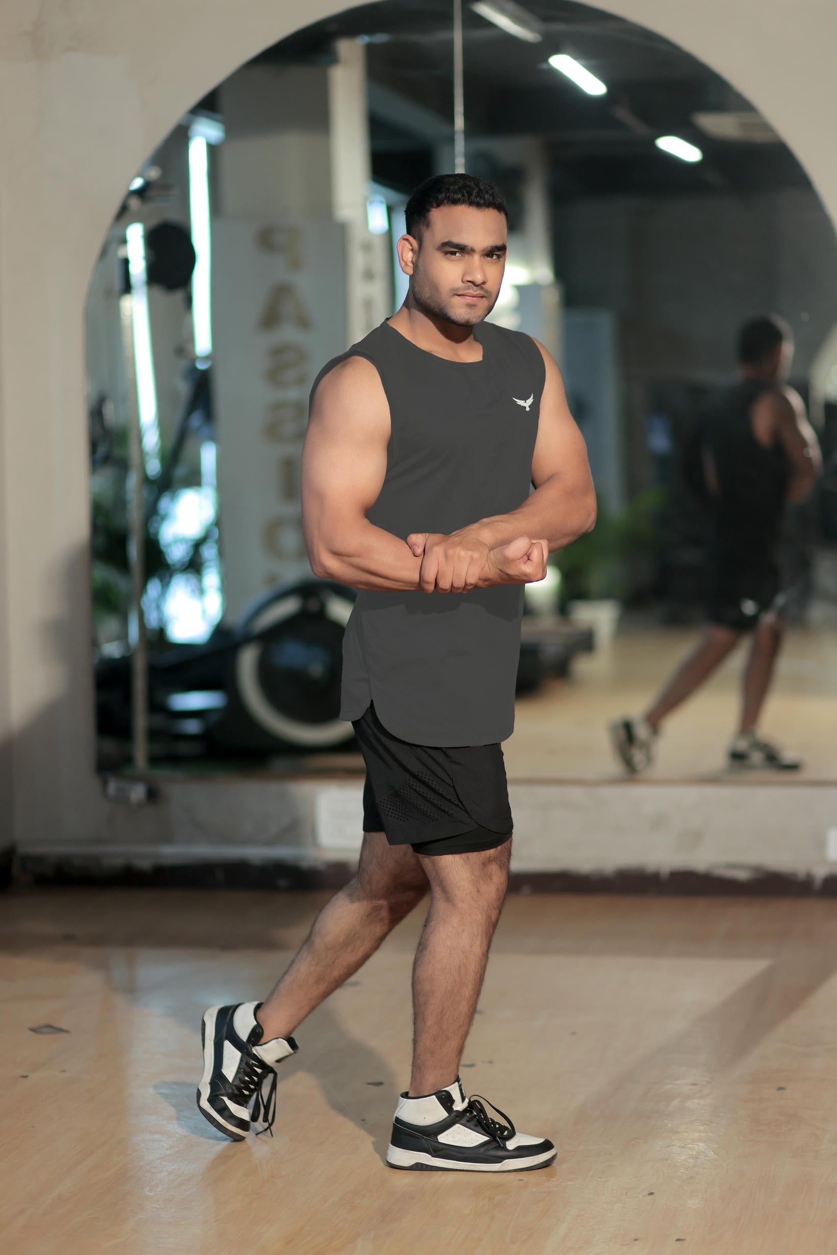 Men’s Compression Fit Tank – Dark Grey