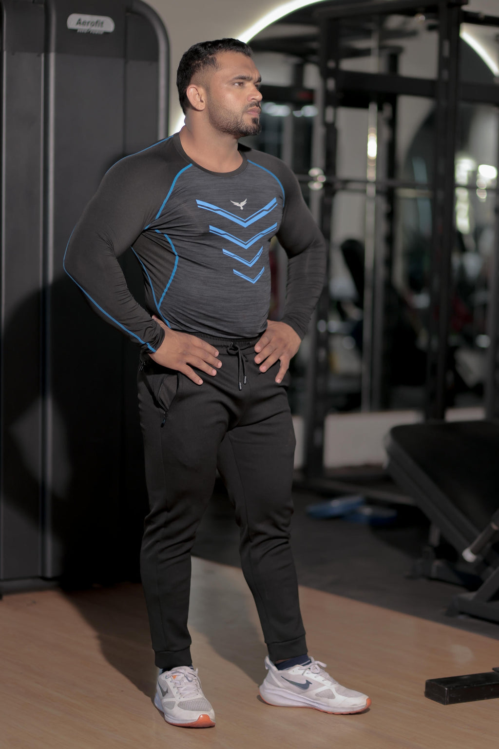 Men’s Chevrons Compression T-Shirt – Black